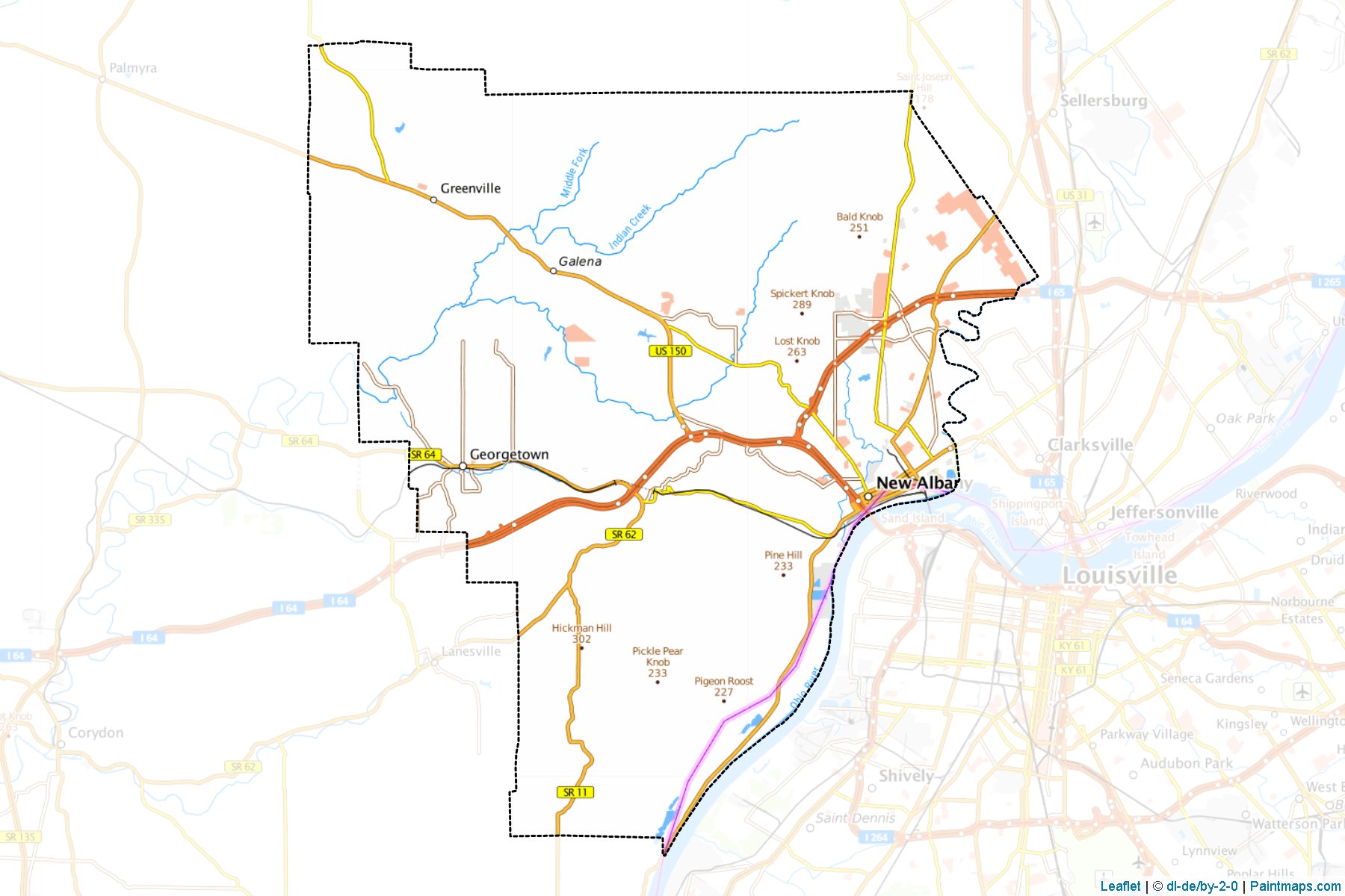 Floyd (Indiana) Map Cropping Samples-1