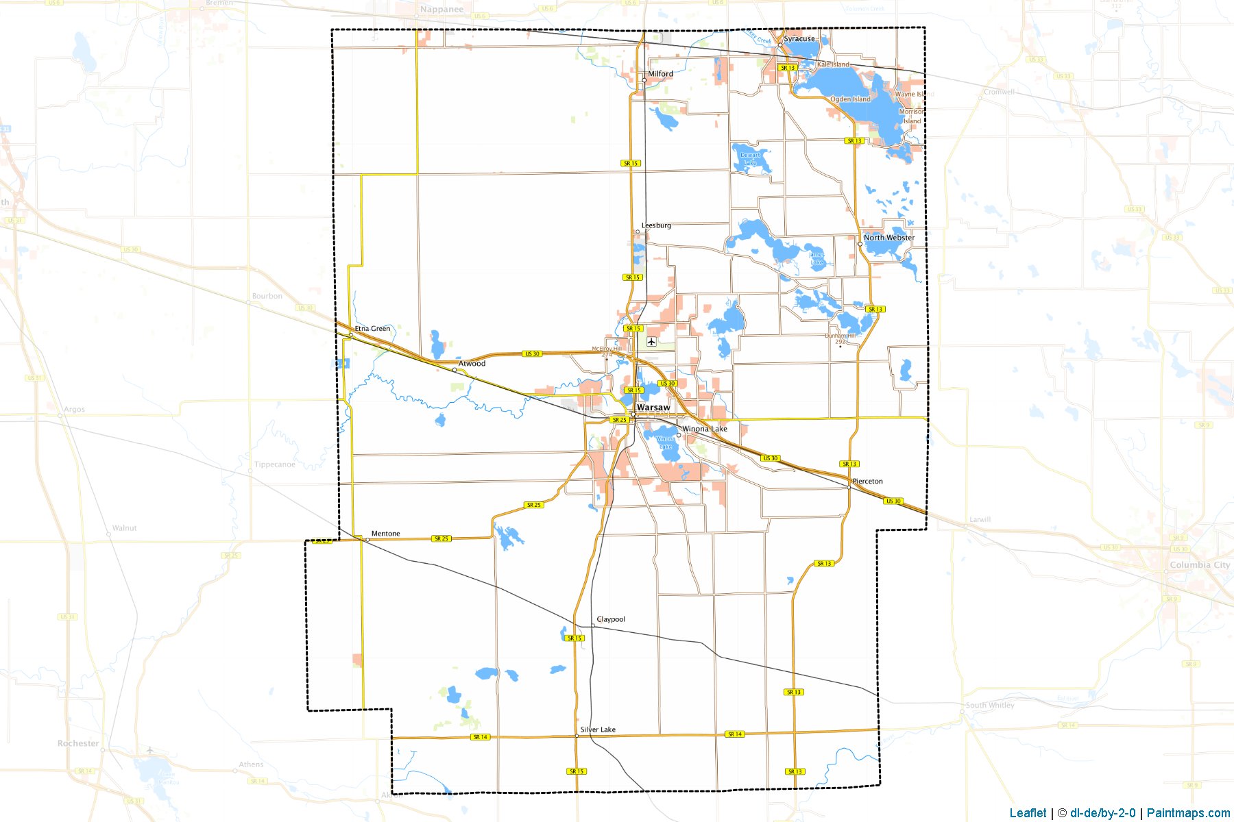 Kosciusko (Indiana) Map Cropping Samples-1