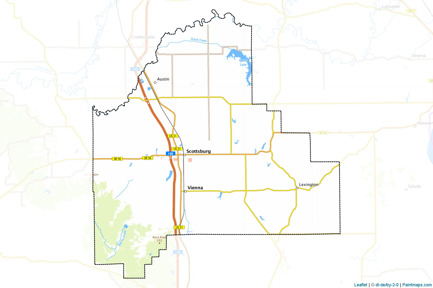 Muestras de recorte de mapas Scott (Indiana)-1