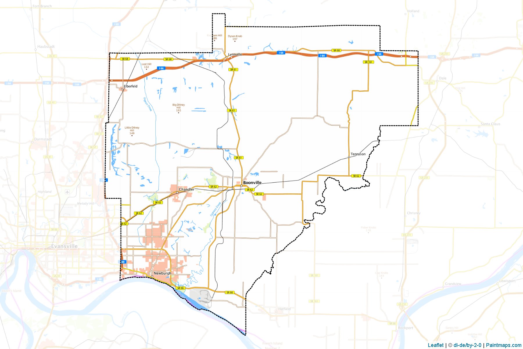 Muestras de recorte de mapas Warrick (Indiana)-1