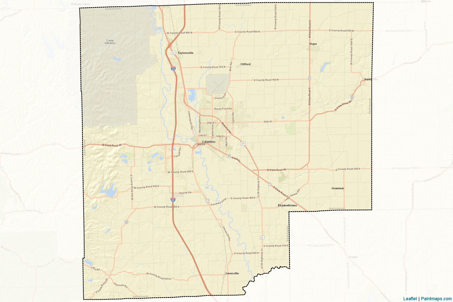 Bartholomew (Indiana) Map Cropping Samples-2