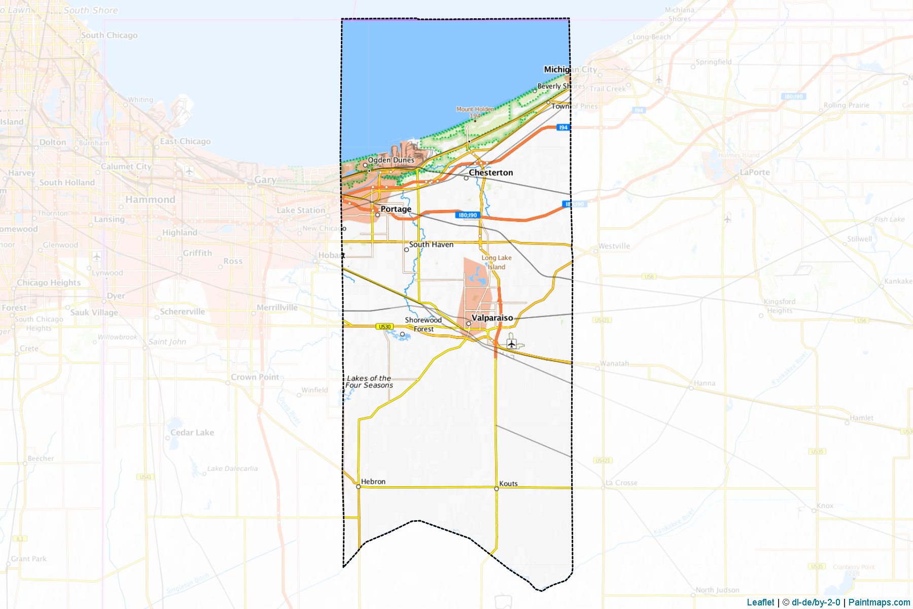 Porter (Indiana) Map Cropping Samples-1