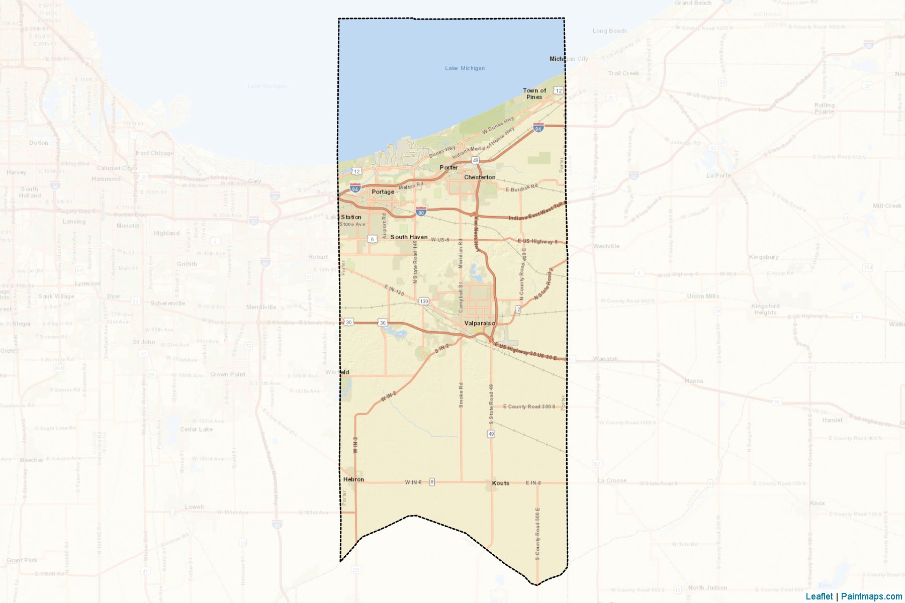 Porter (Indiana) Map Cropping Samples-2