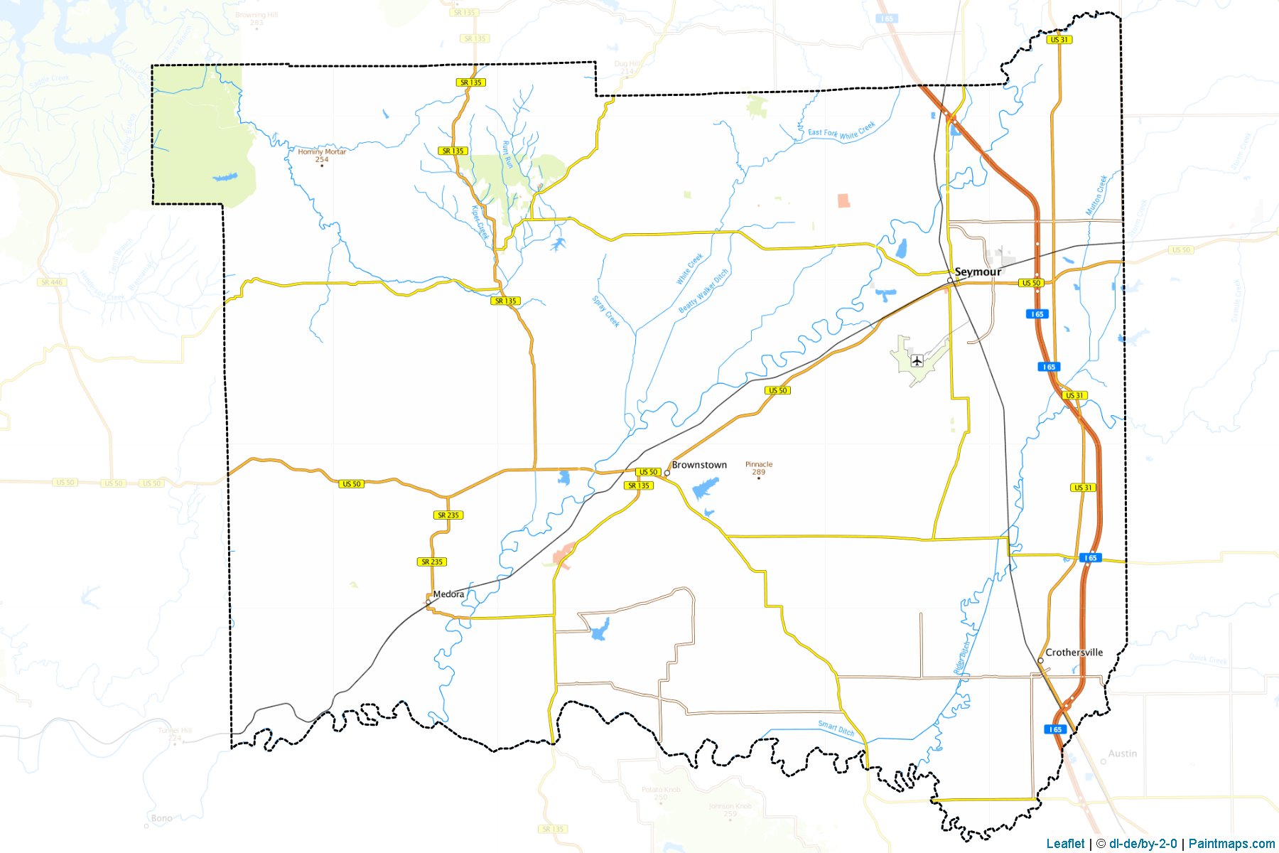 Jackson County (Indiana) Haritası Örnekleri-1