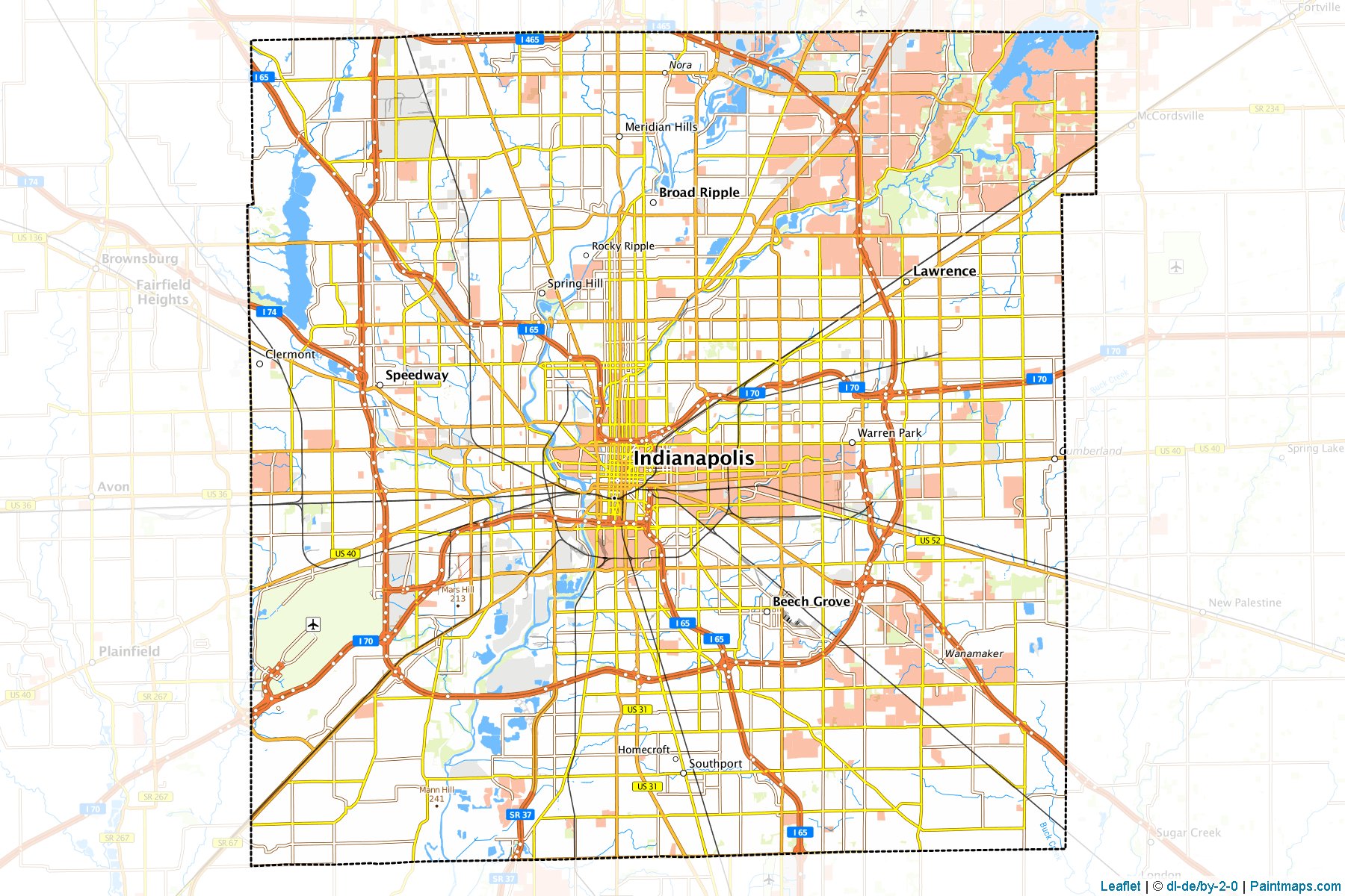 Muestras de recorte de mapas Marion (Indiana)-1