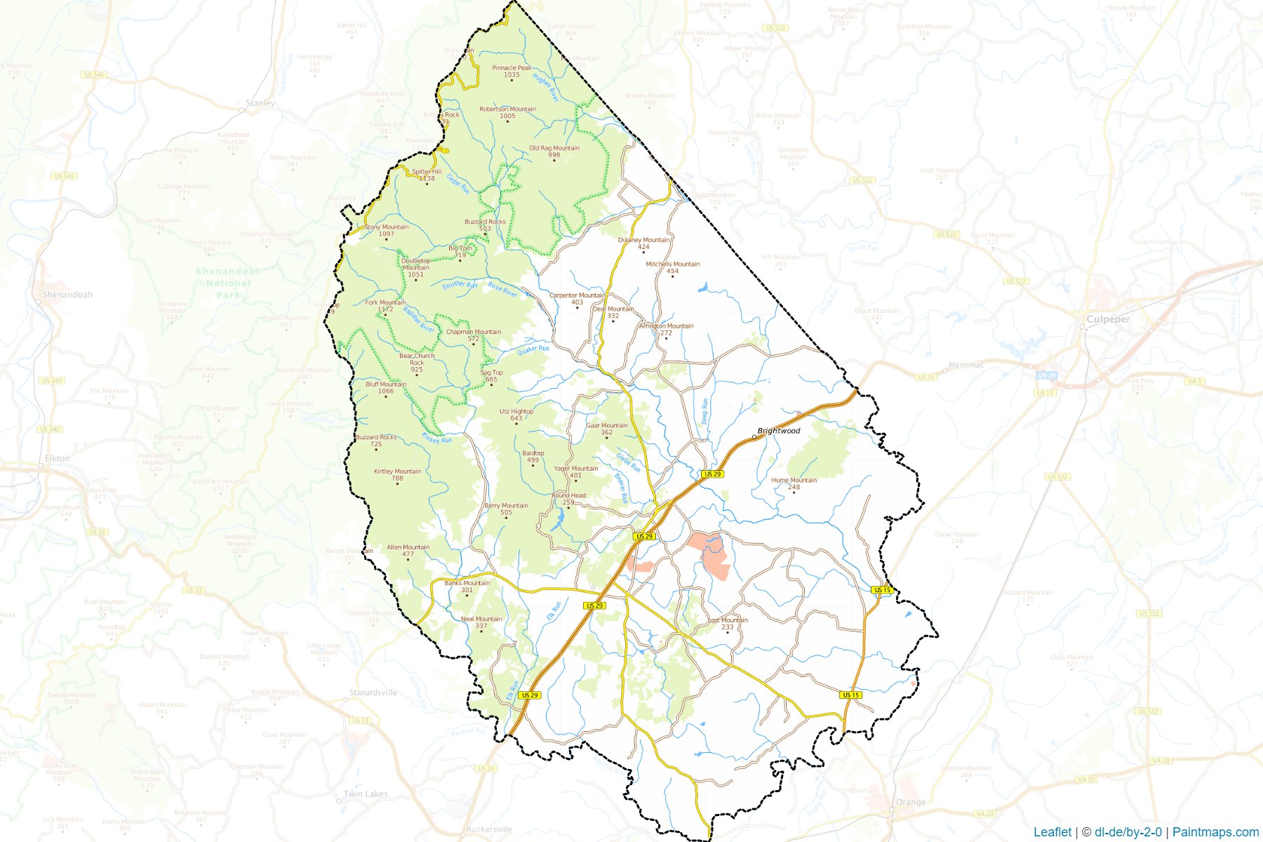 Muestras de recorte de mapas Madison (Virginia)-1