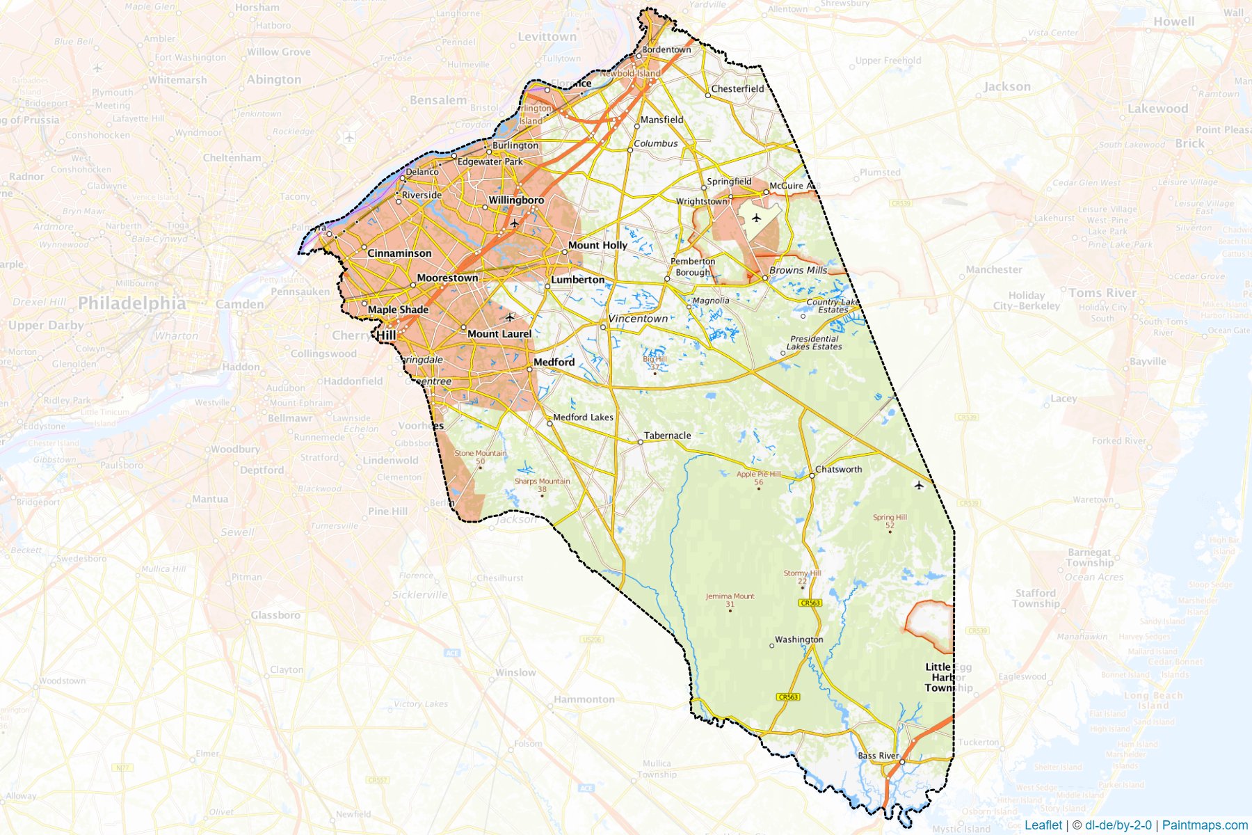 Burlington (New Jersey) Map Cropping Samples-1