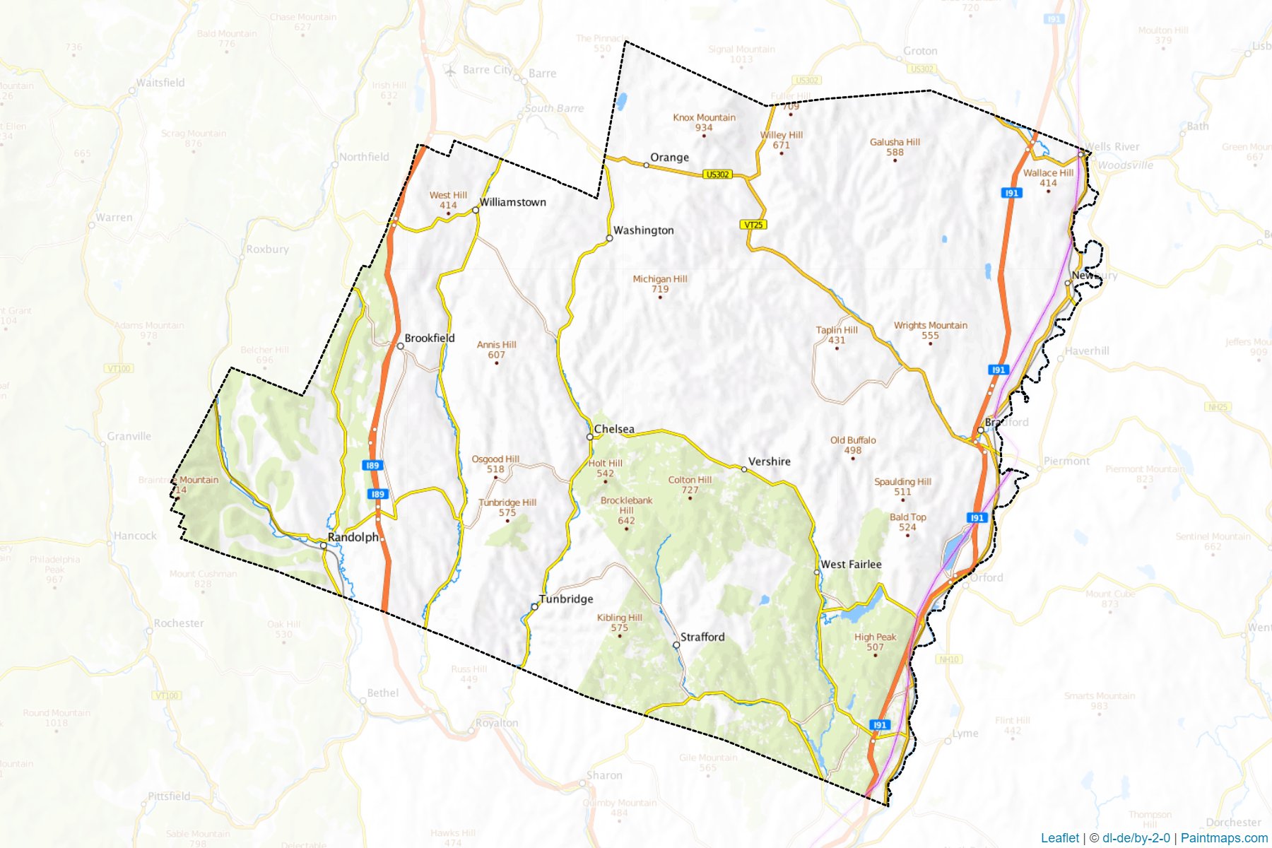 Orange (Vermont) Map Cropping Samples-1