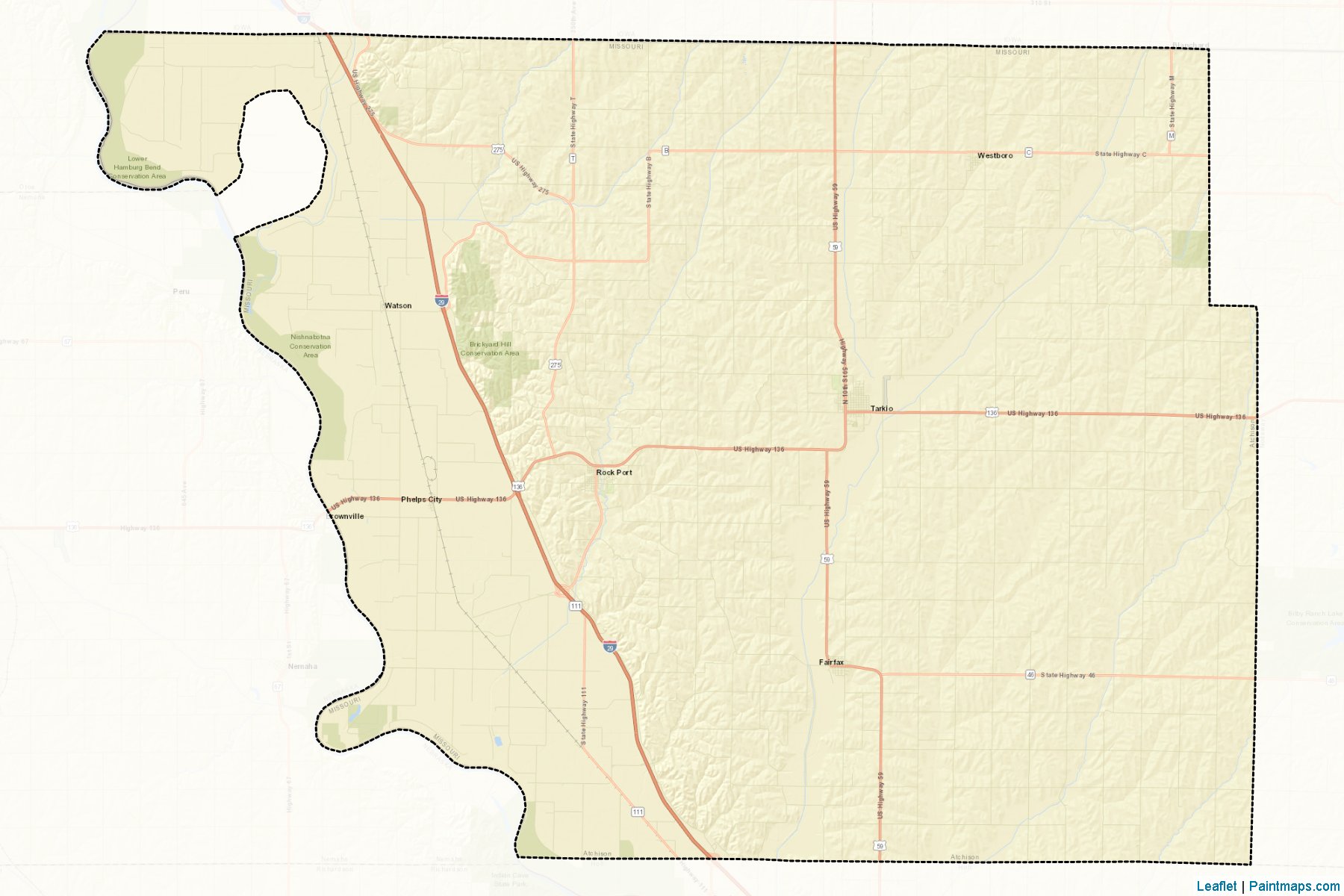 Atchison (Missouri) Map Cropping Samples-2