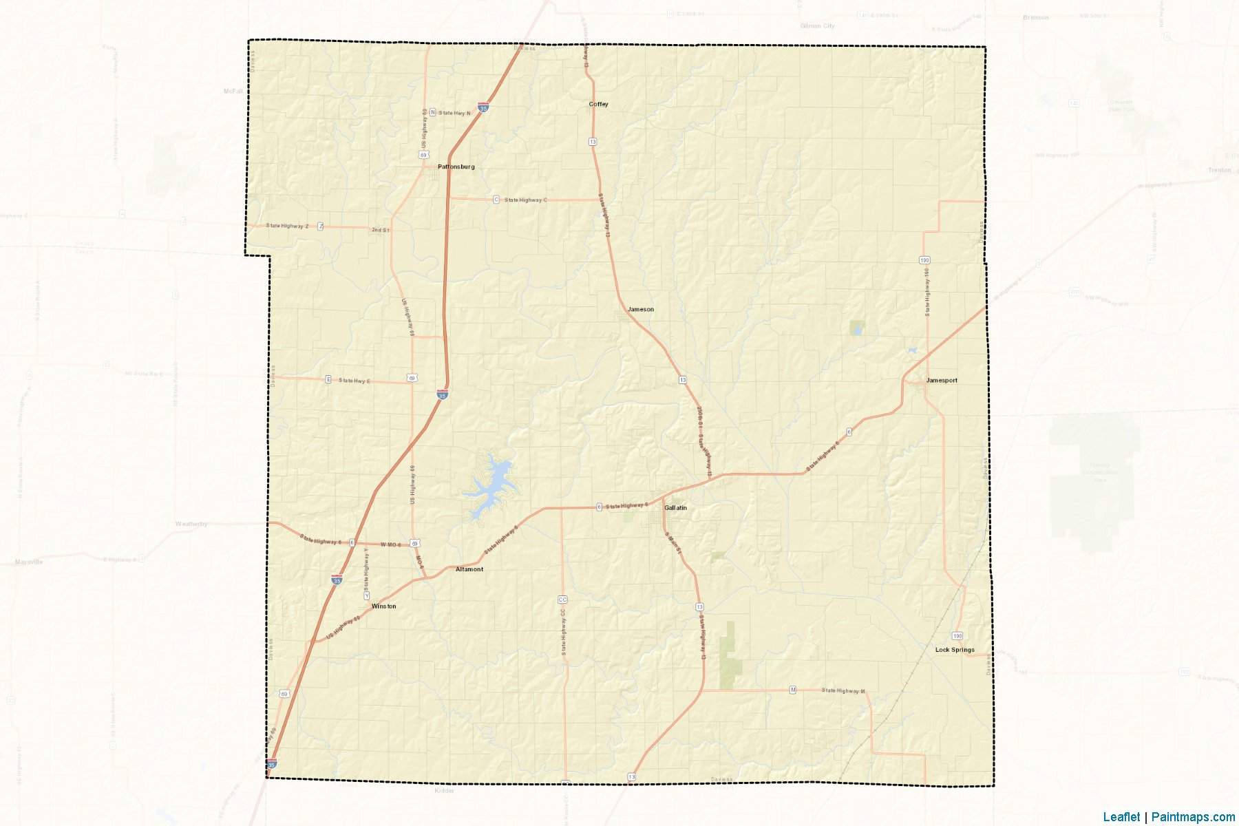 Daviess (Missouri) Map Cropping Samples-2