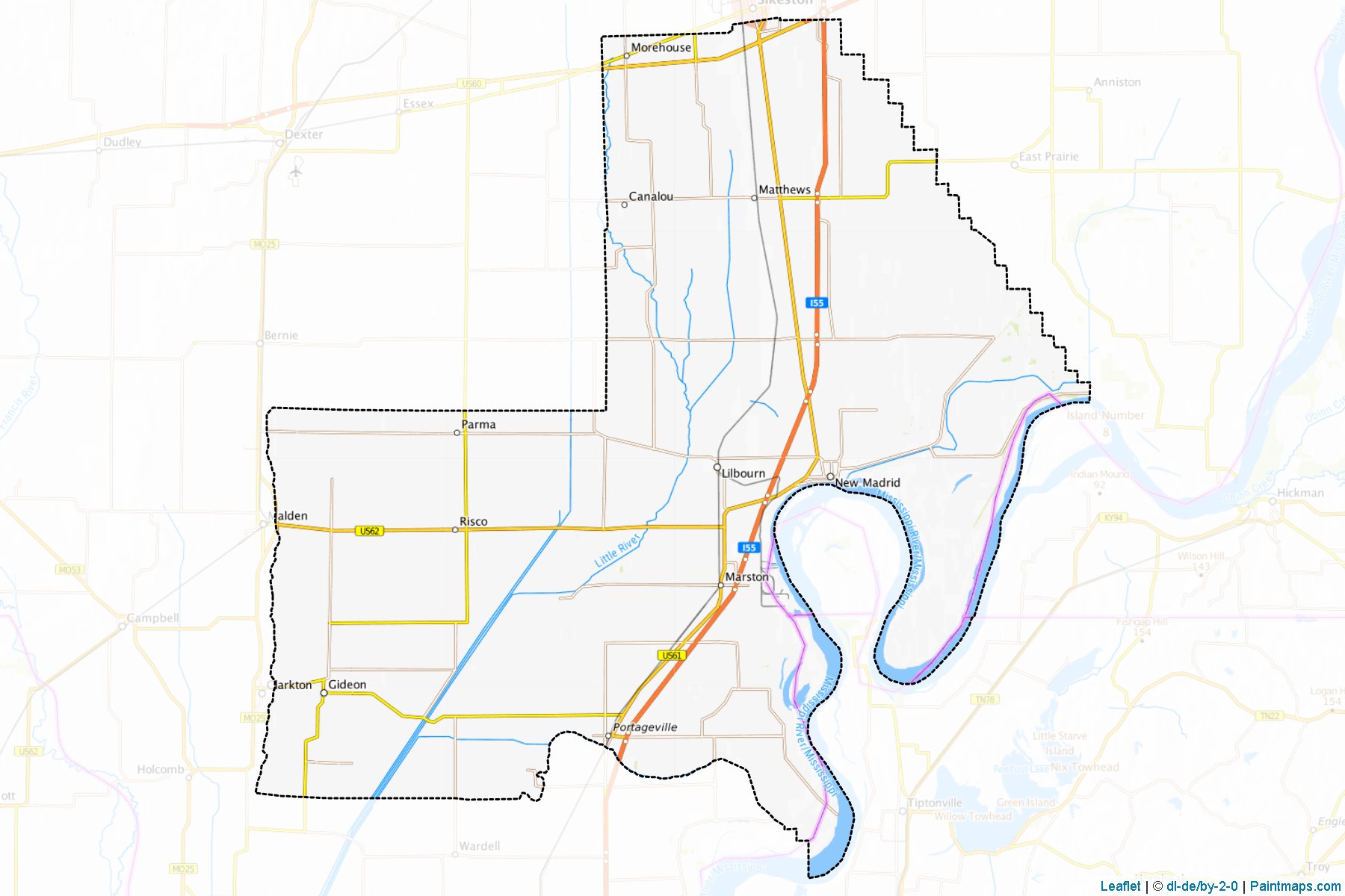 New Madrid (Missouri) Map Cropping Samples-1