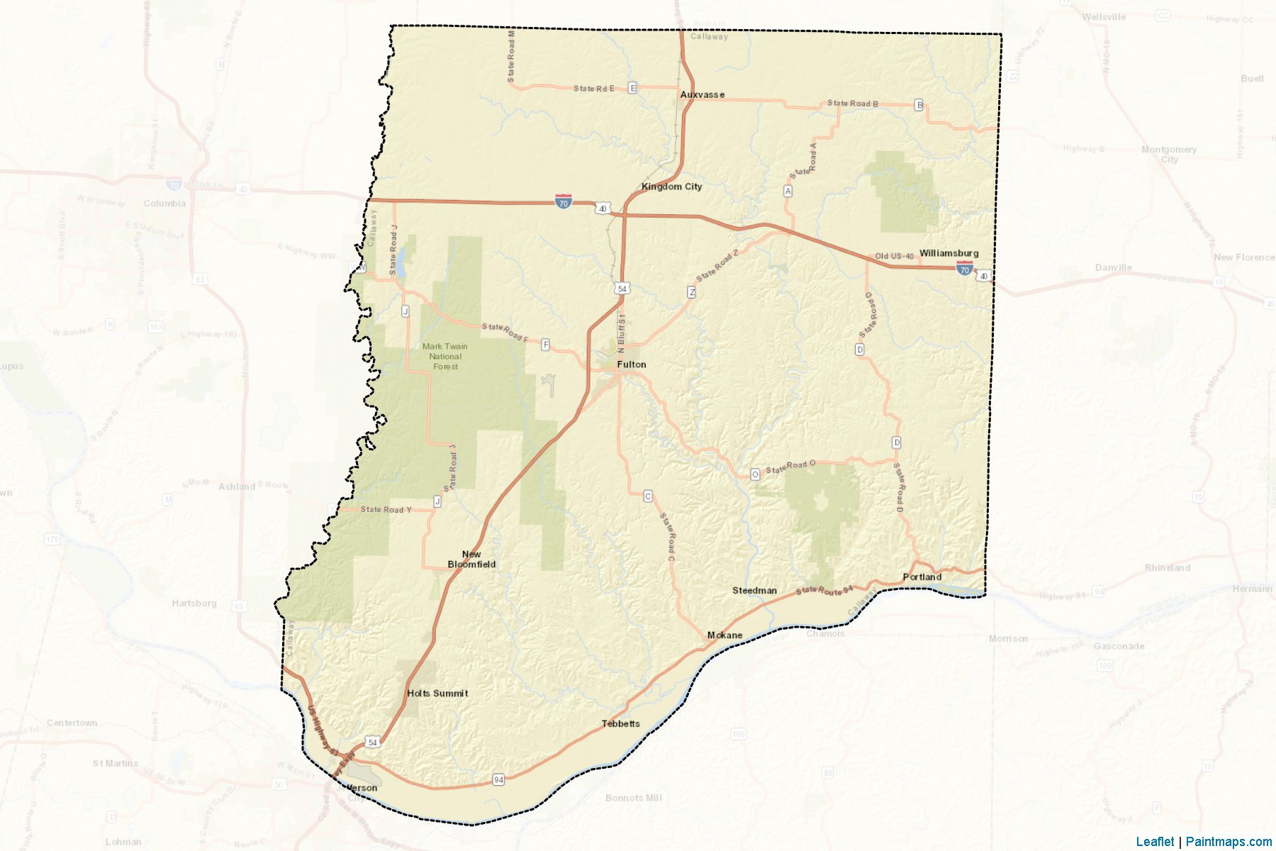 Callaway (Missouri) Map Cropping Samples-2