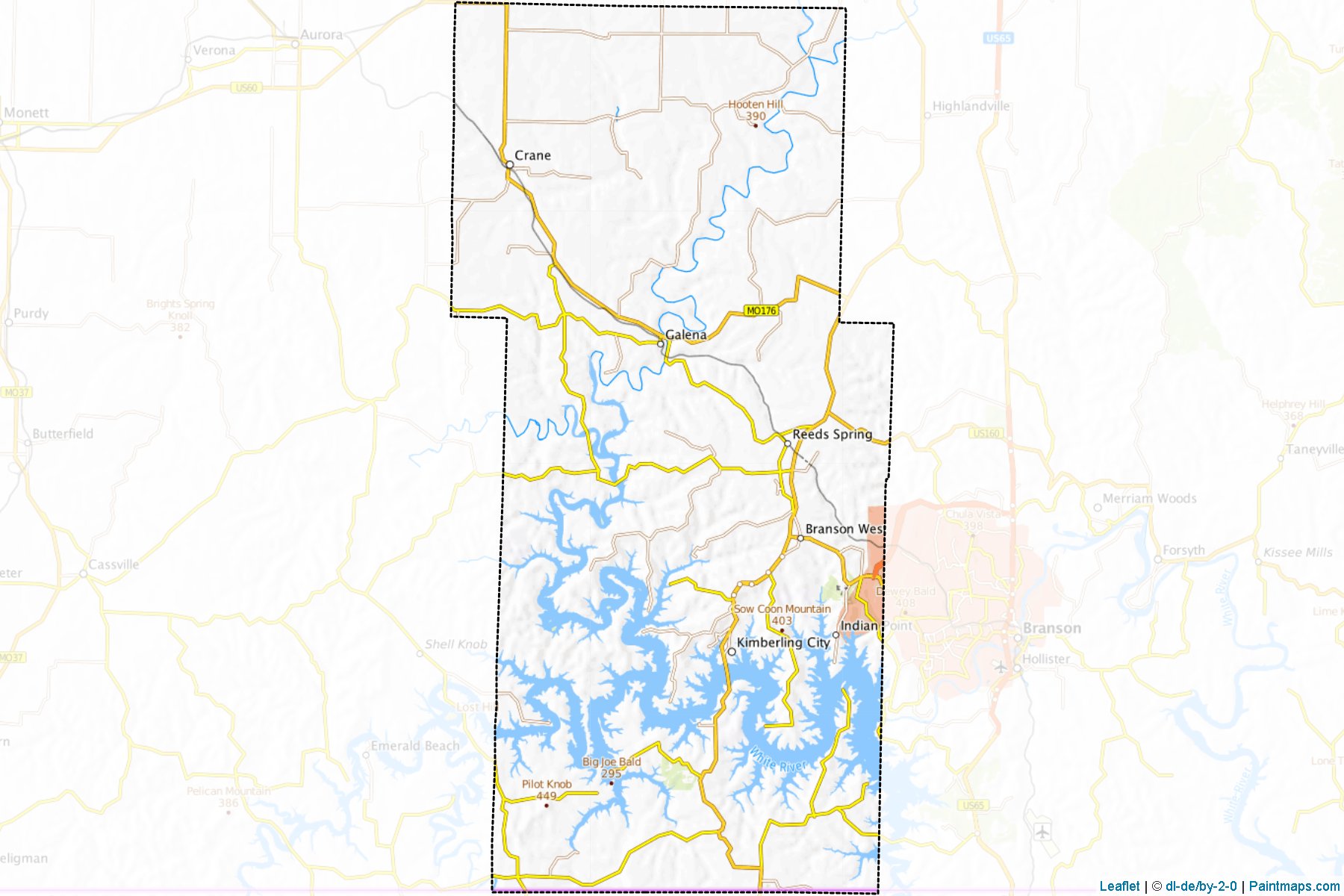 Muestras de recorte de mapas Stone (Missouri)-1