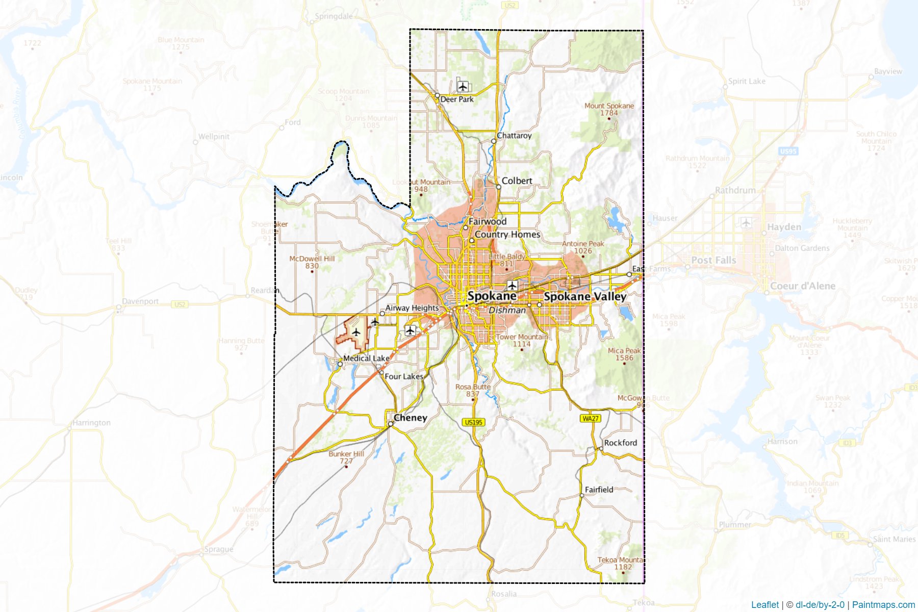 Spokane (Washington) Map Cropping Samples-1