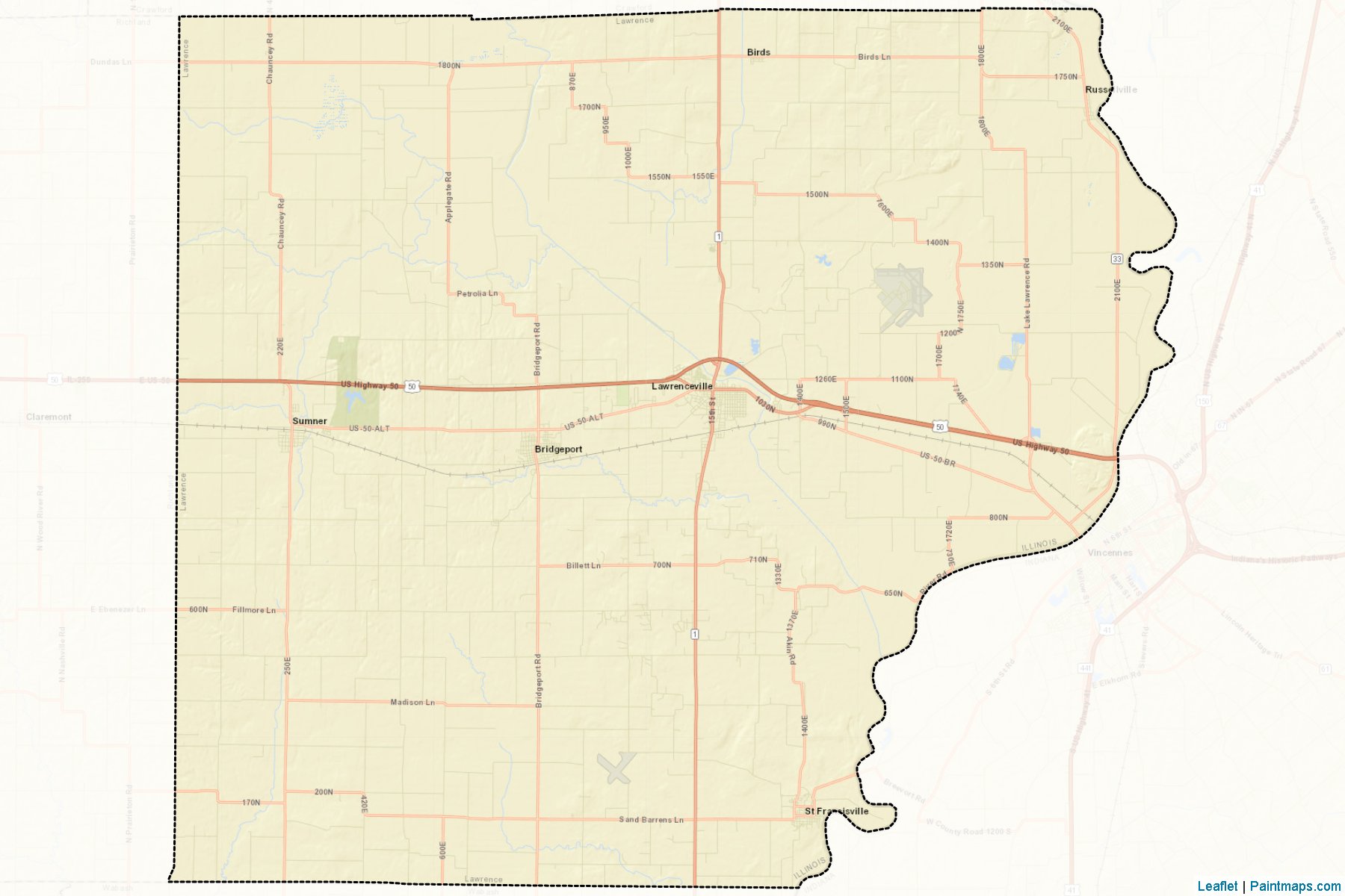 Lawrence (Illinois) Map Cropping Samples-2