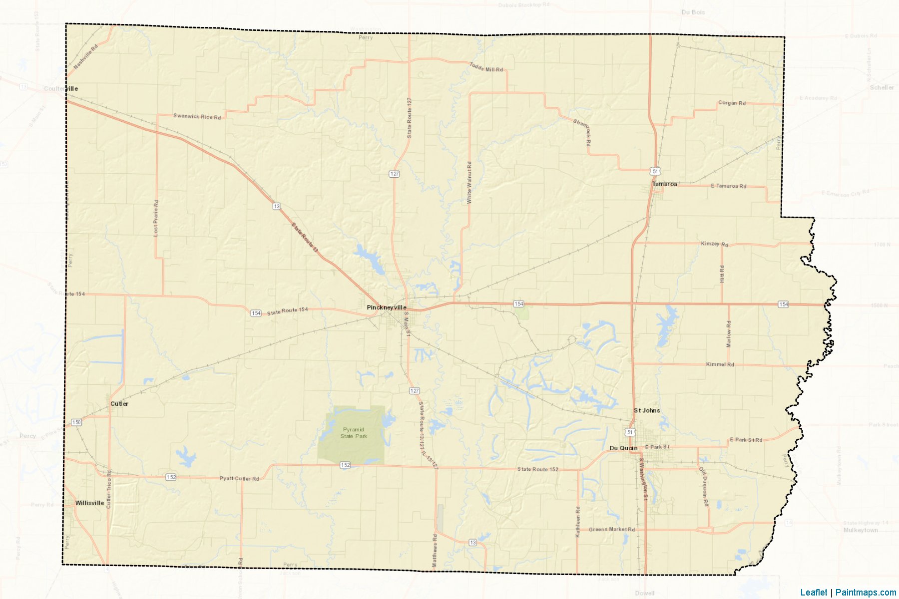 Muestras de recorte de mapas Perry (Illinois)-2