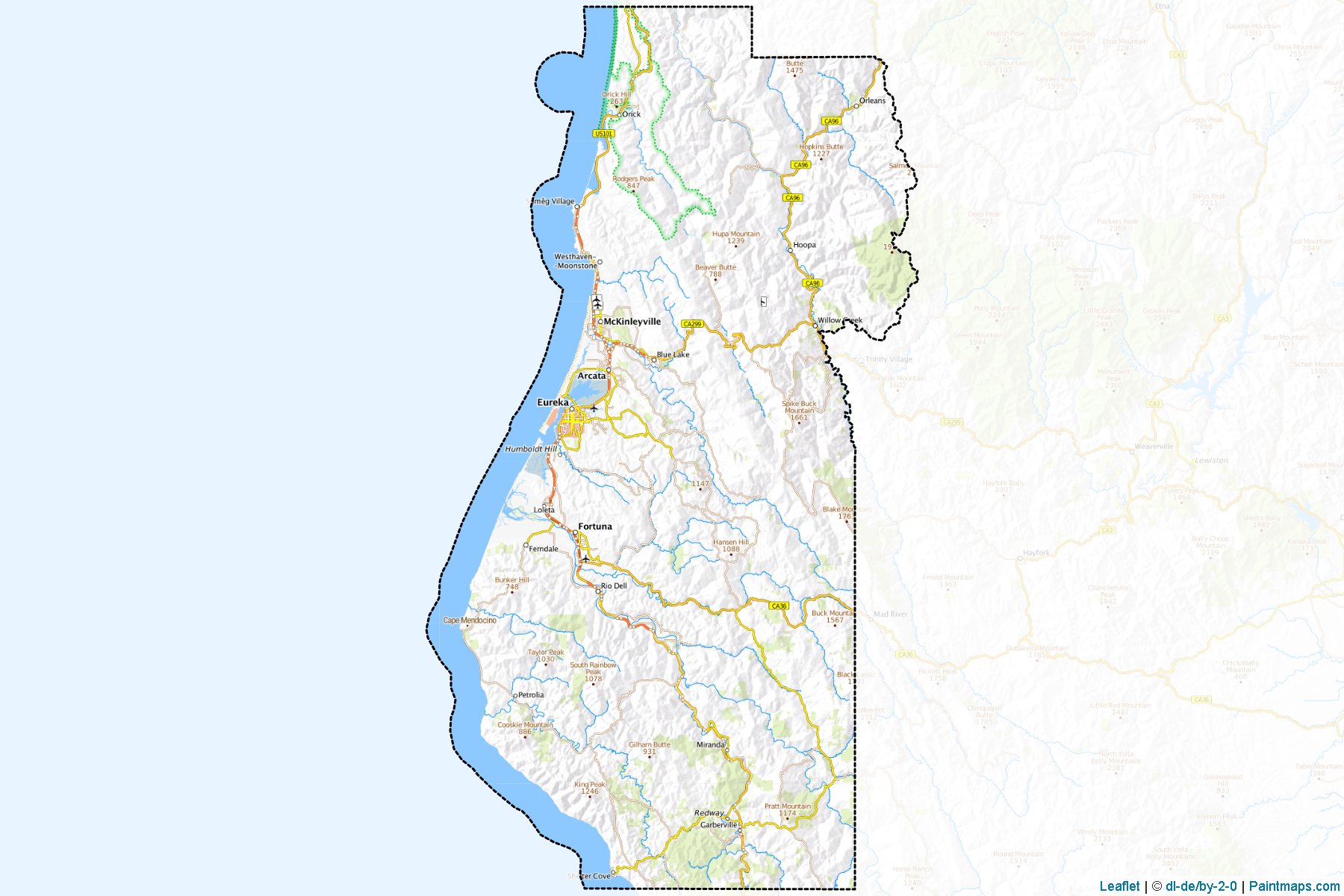 Humboldt (California) Map Cropping Samples-1