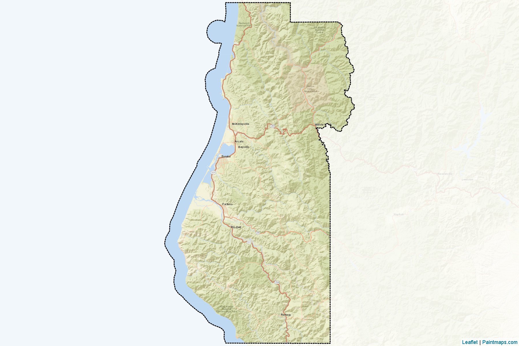 Humboldt (California) Map Cropping Samples-2