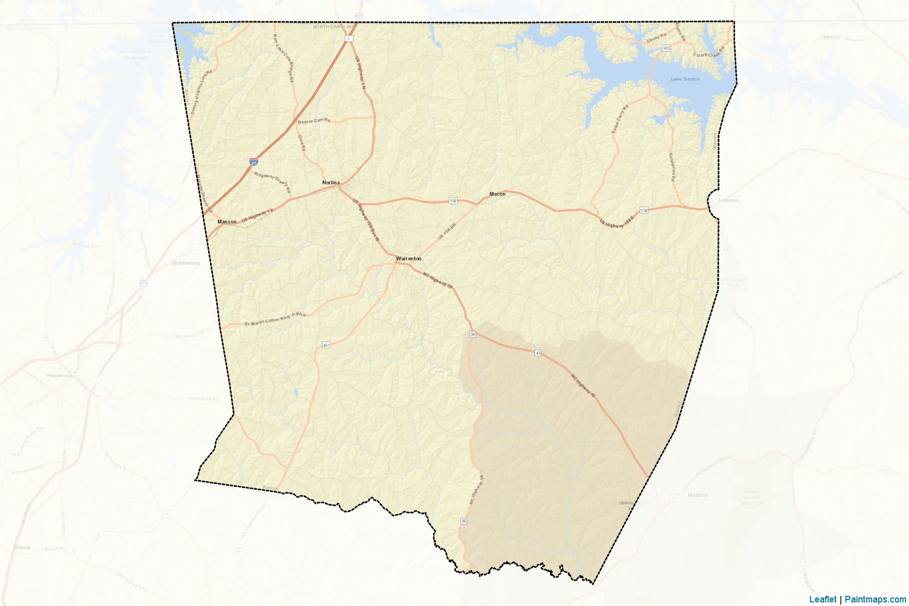 Warren (North Carolina) Map Cropping Samples-2