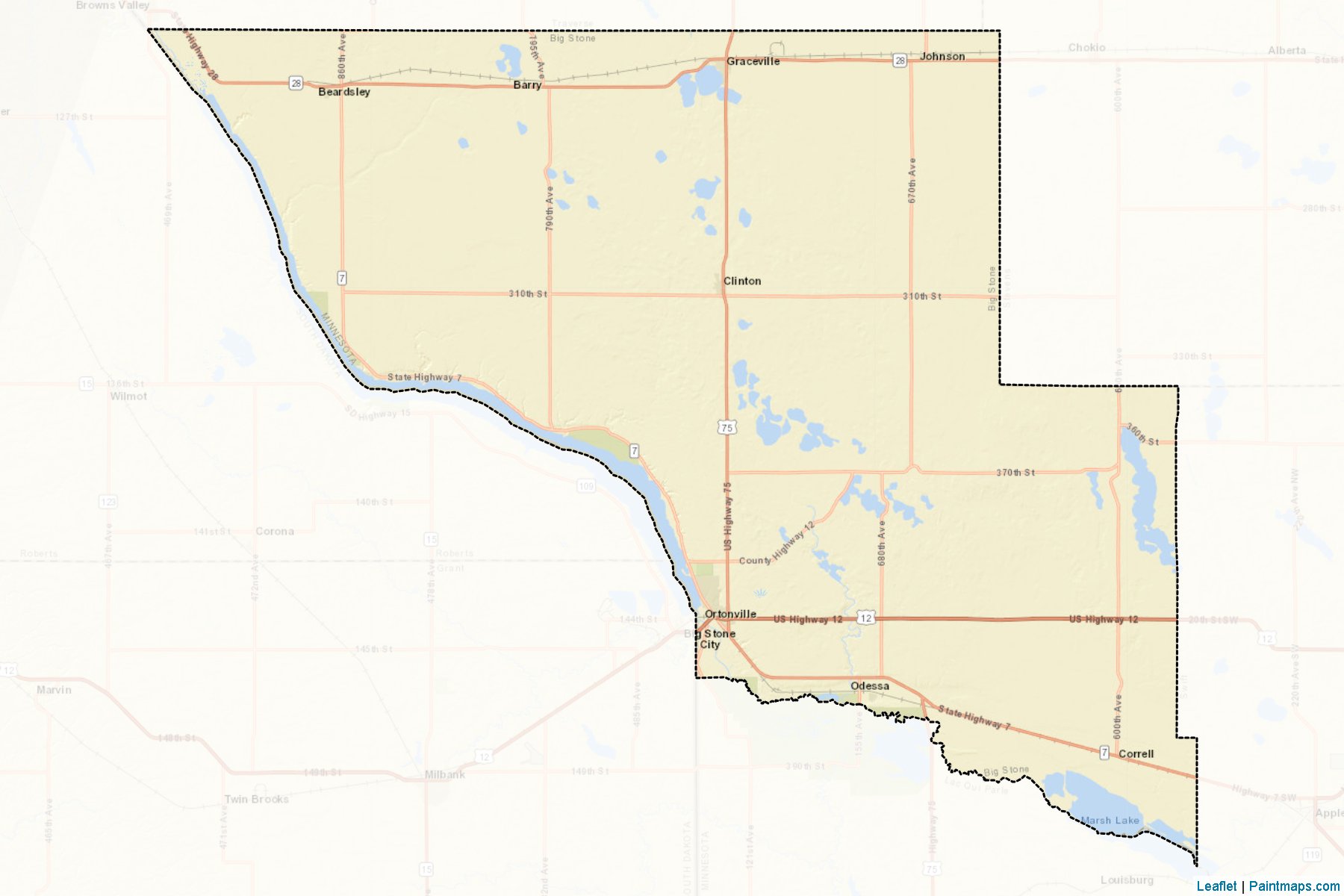 Big Stone (Minnesota) Map Cropping Samples-2