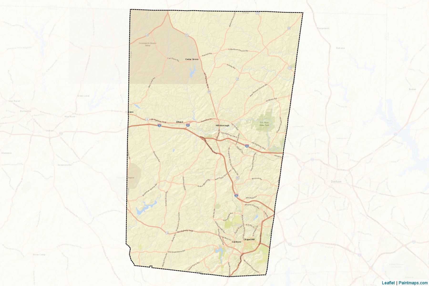 Orange (North Carolina) Map Cropping Samples-2