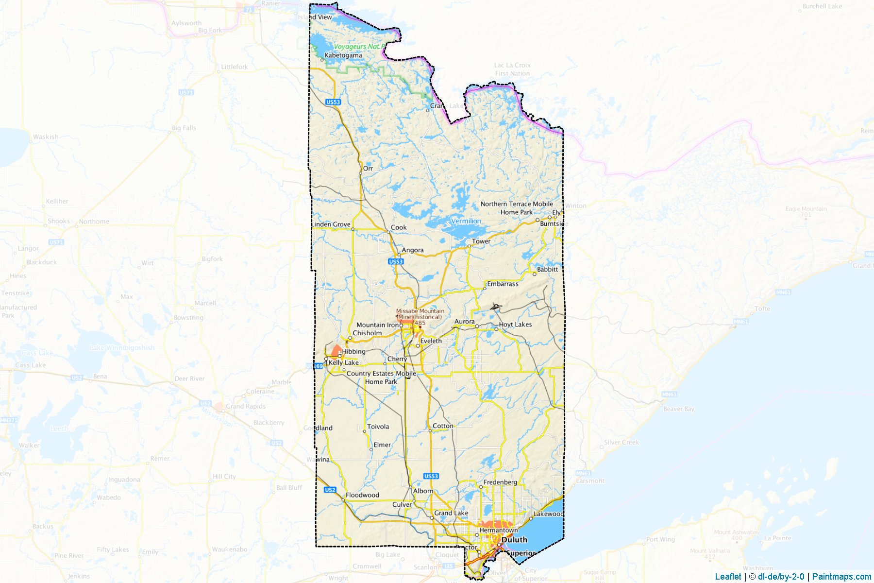 Muestras de recorte de mapas St. Louis (Minnesota)-1