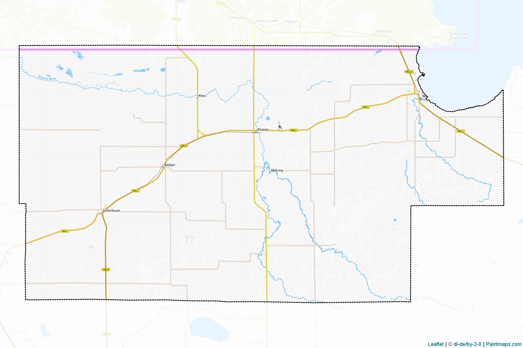 Roseau (Minnesota) Map Cropping Samples-1