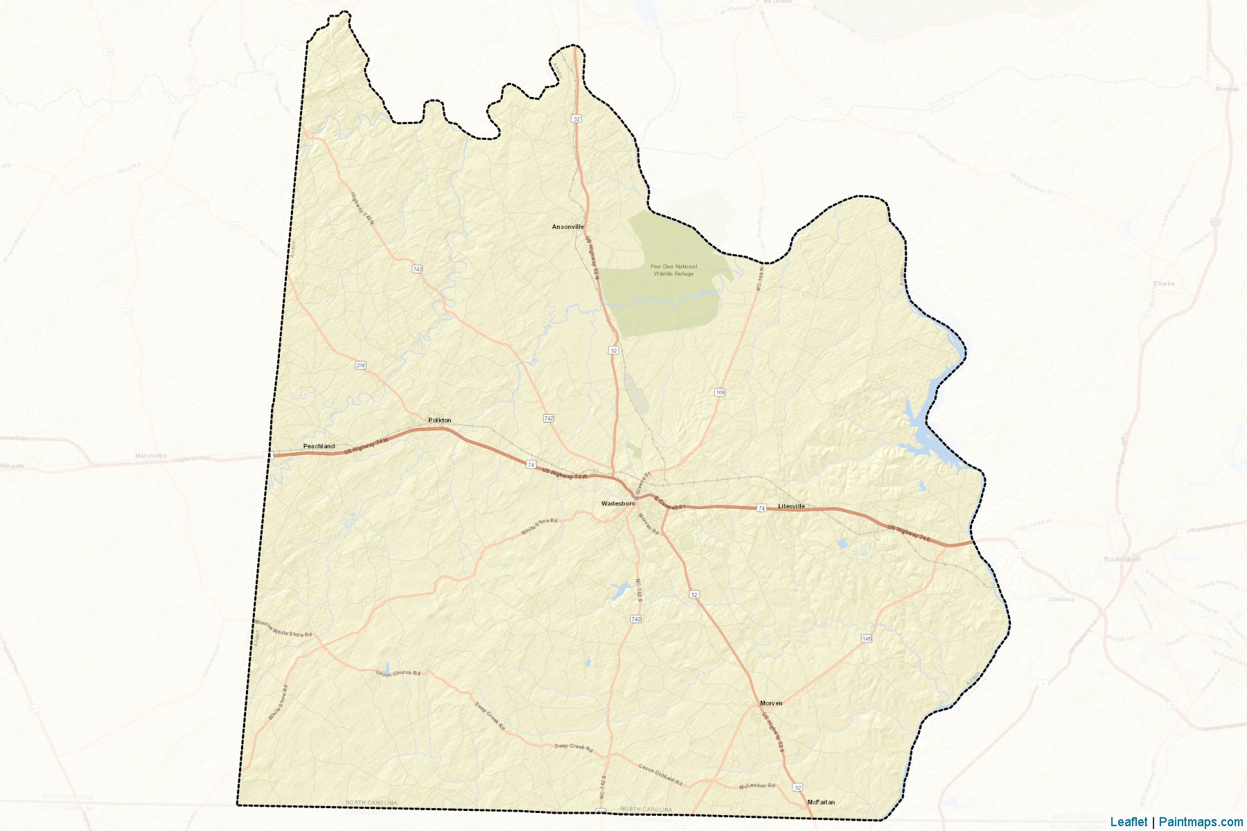 Anson (North Carolina) Map Cropping Samples-2