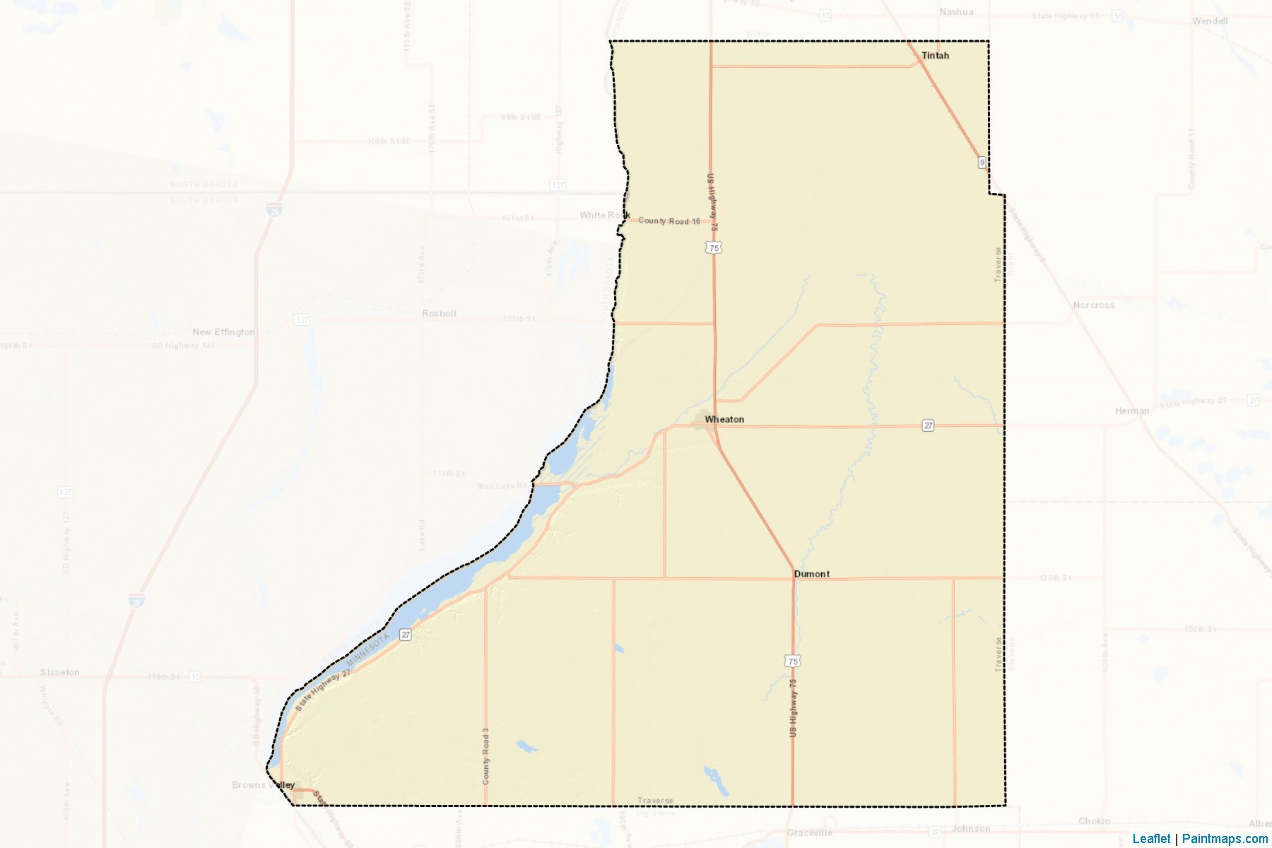 Muestras de recorte de mapas Traverse (Minnesota)-2