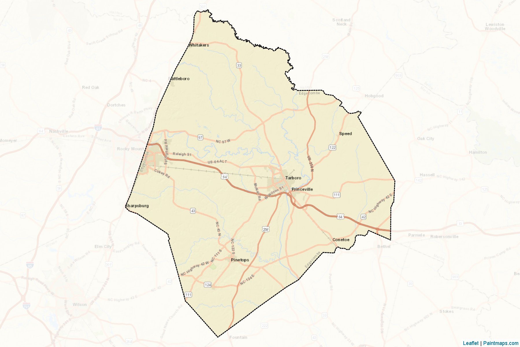 Edgecombe (North Carolina) Map Cropping Samples-2