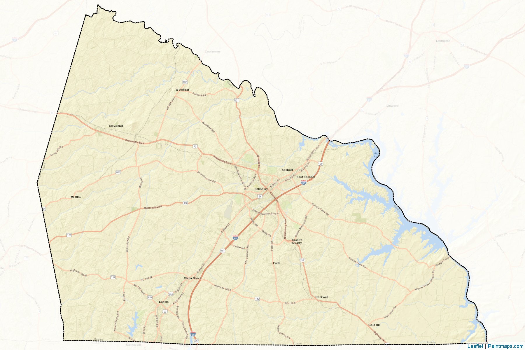 Rowan (North Carolina) Map Cropping Samples-2