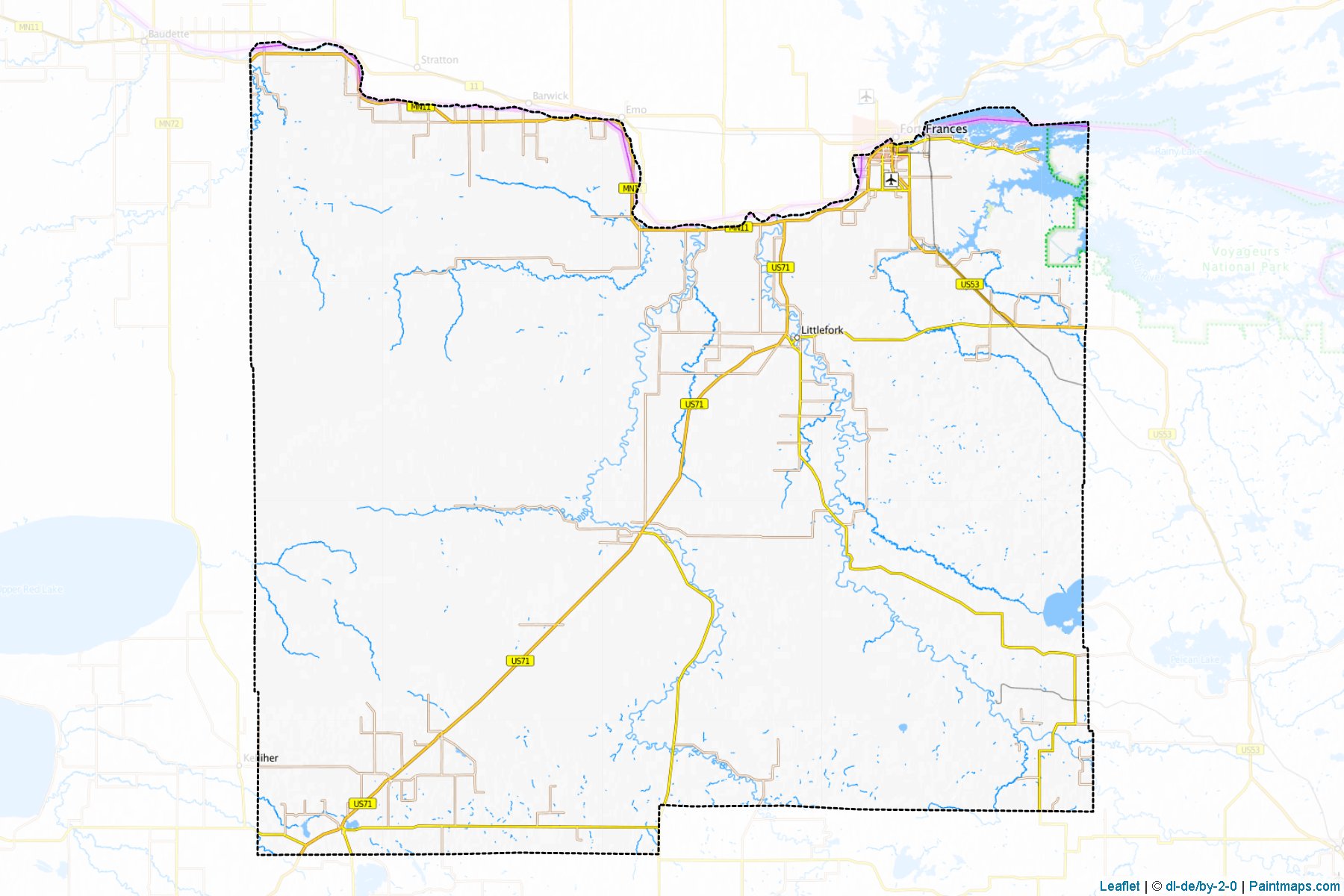 Koochiching (Minnesota) Map Cropping Samples-1