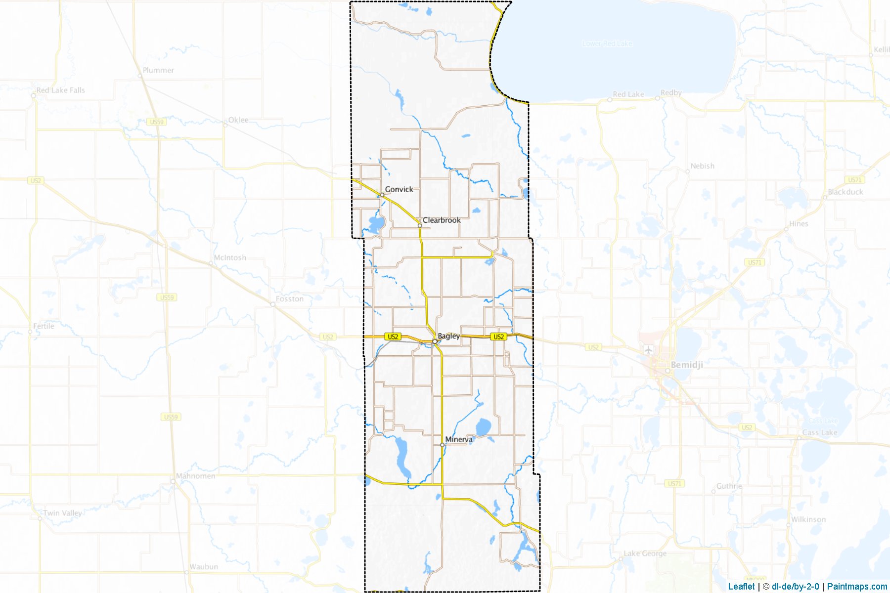 Muestras de recorte de mapas Clearwater (Minnesota)-1