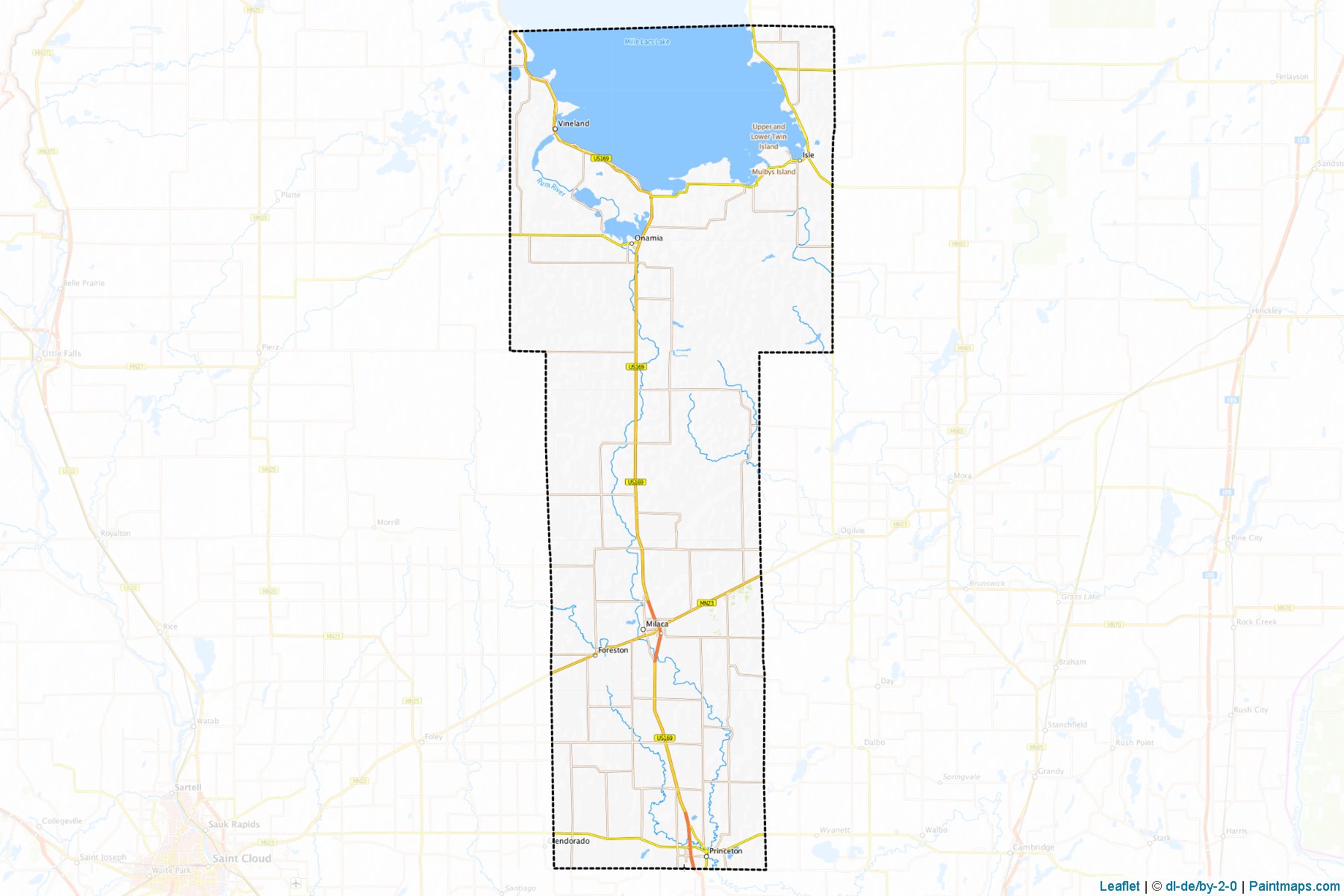 Mille Lacs (Minnesota) Map Cropping Samples-1