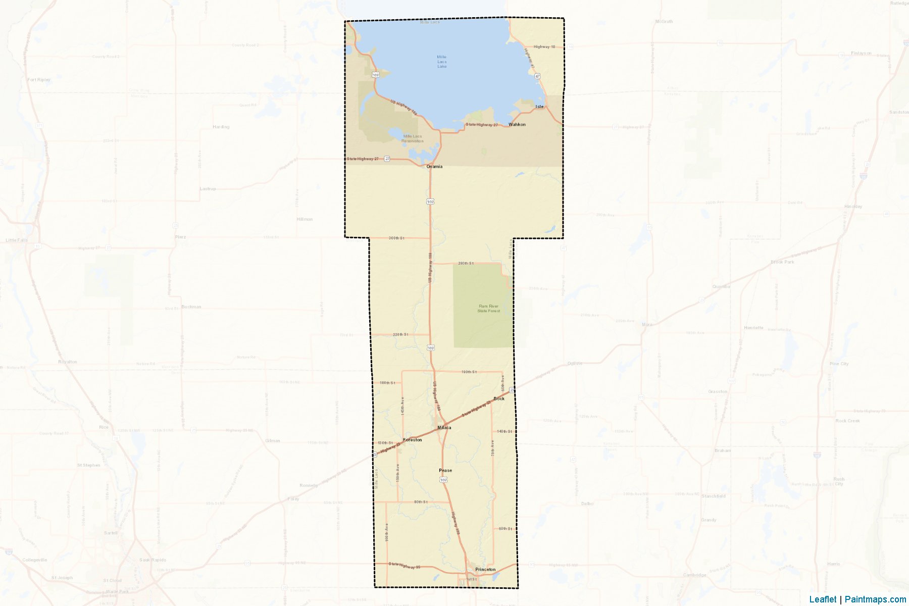 Mille Lacs (Minnesota) Map Cropping Samples-2