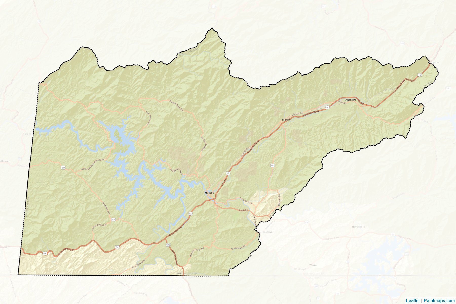 Cherokee (North Carolina) Map Cropping Samples-2