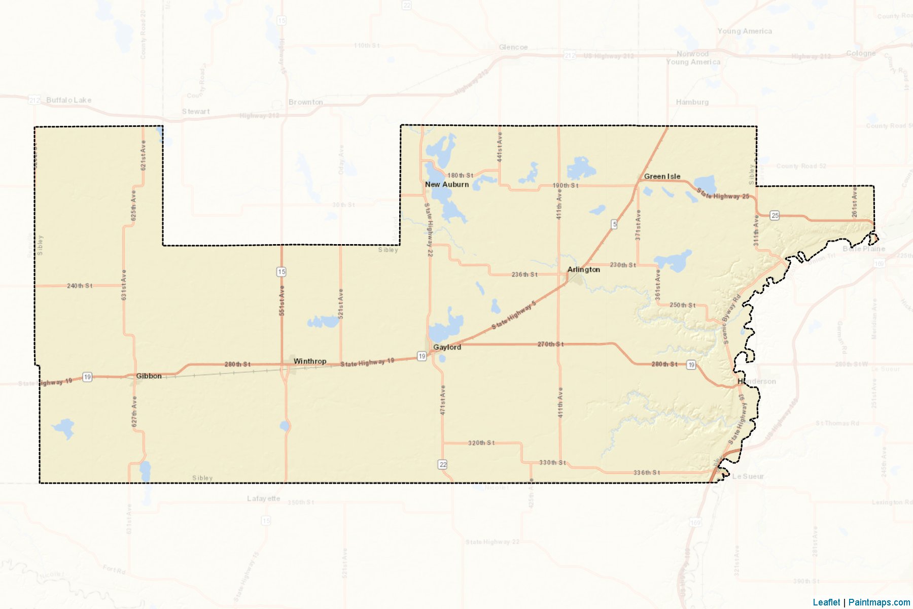 Sibley (Minnesota) Map Cropping Samples-2