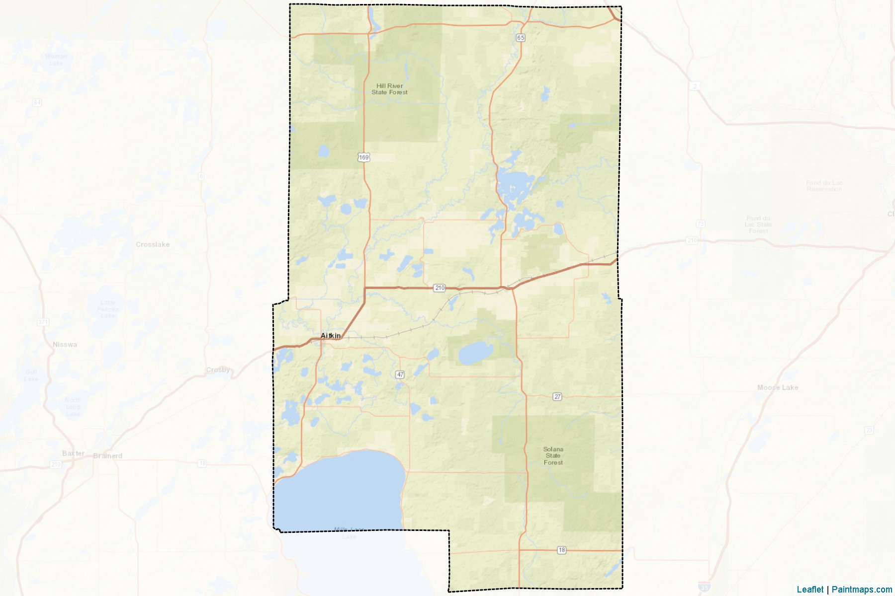 Aitkin (Minnesota) Map Cropping Samples-2