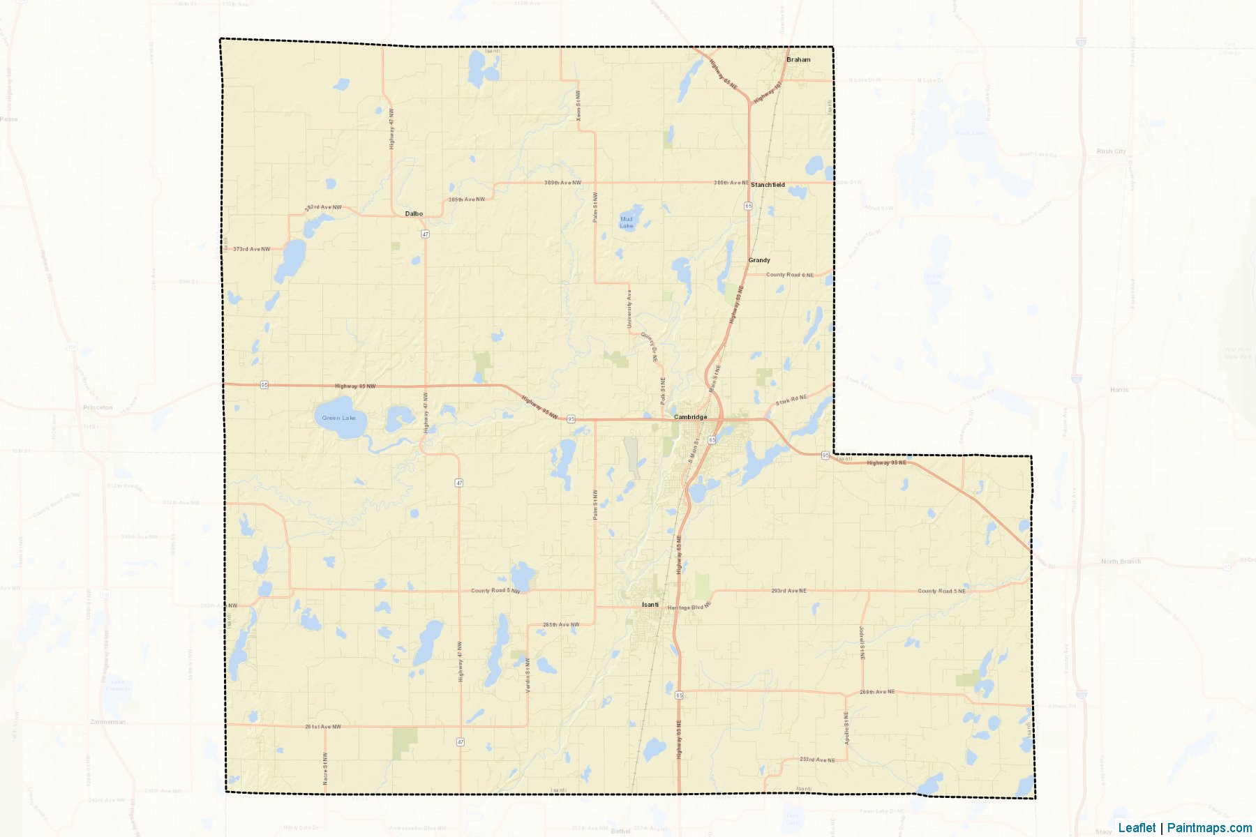 Isanti (Minnesota) Map Cropping Samples-2