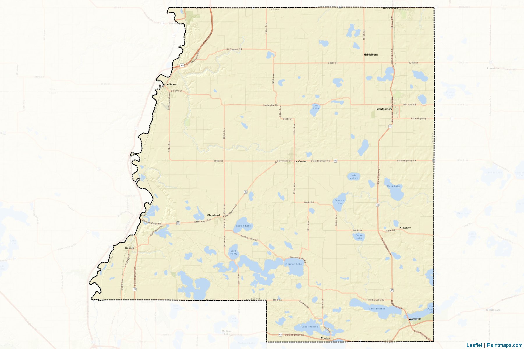 Le Sueur (Minnesota) Map Cropping Samples-2