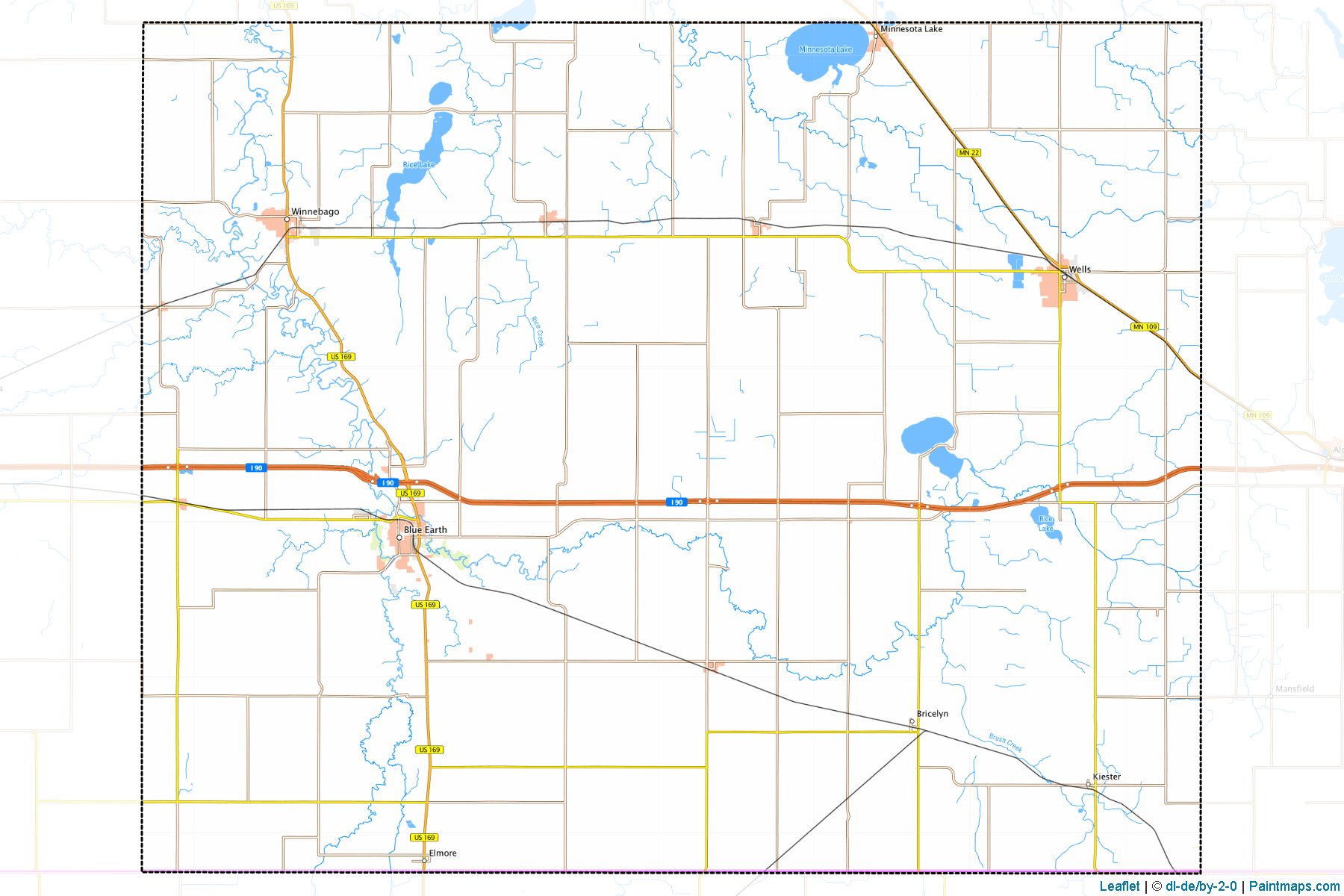 Faribault (Minnesota) Map Cropping Samples-1