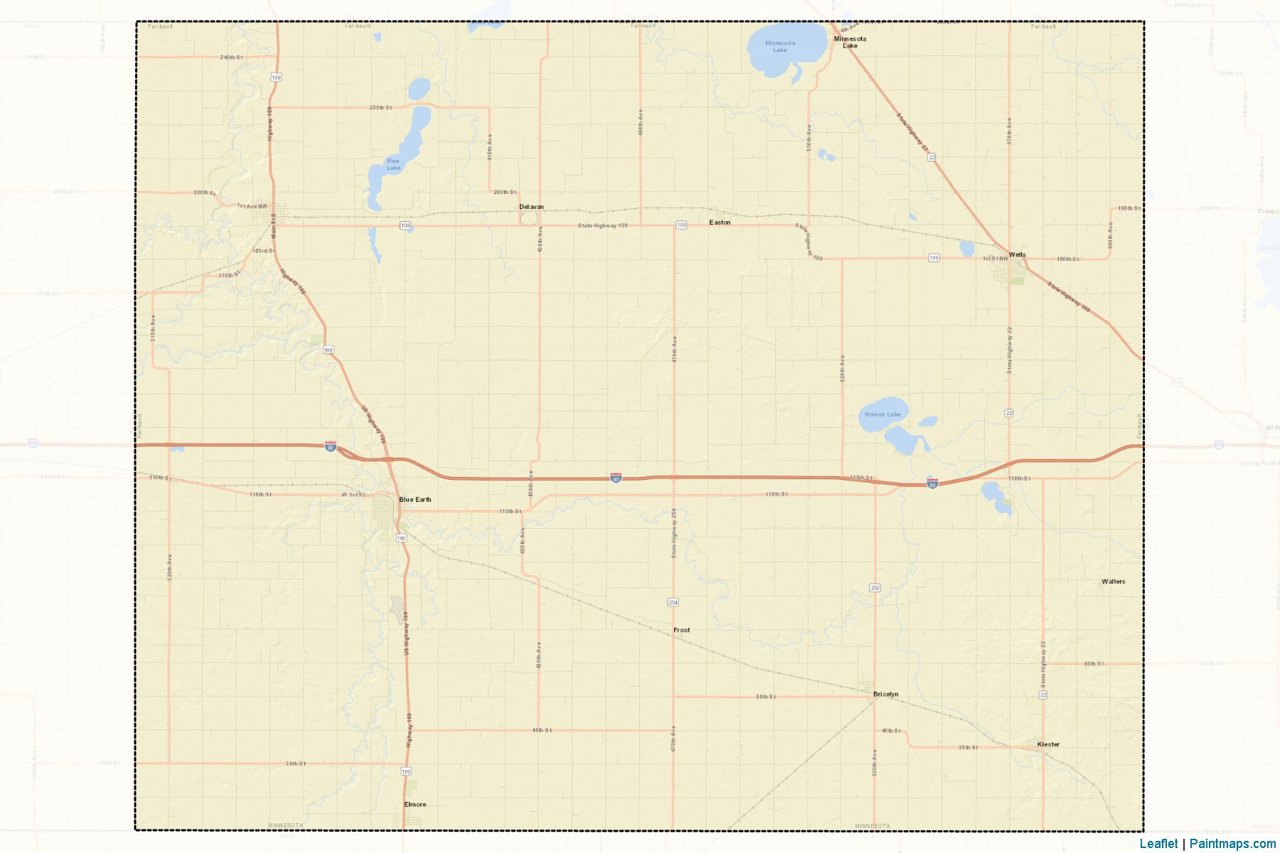 Faribault (Minnesota) Map Cropping Samples-2