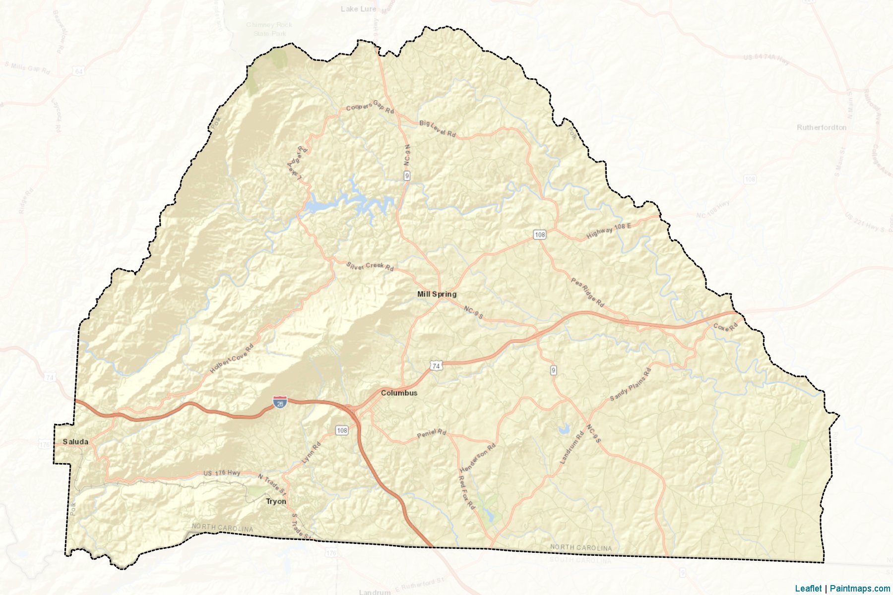 Polk (North Carolina) Map Cropping Samples-2