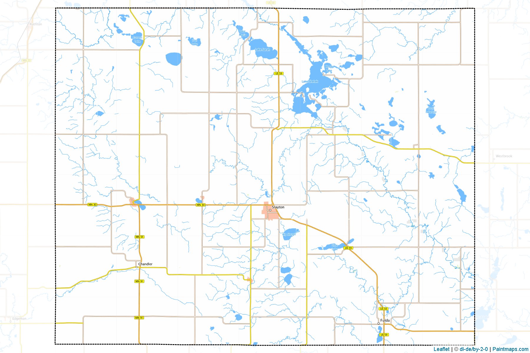 Muestras de recorte de mapas Murray (Minnesota)-1