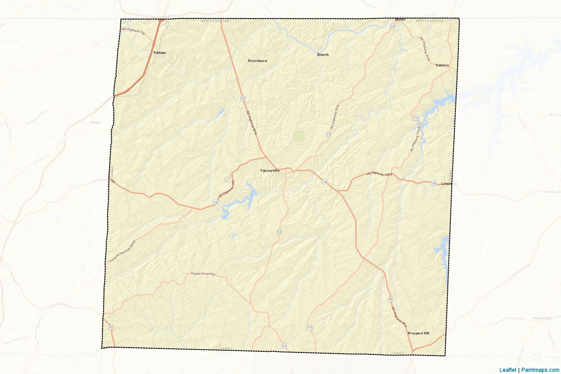 Caswell (North Carolina) Map Cropping Samples-2