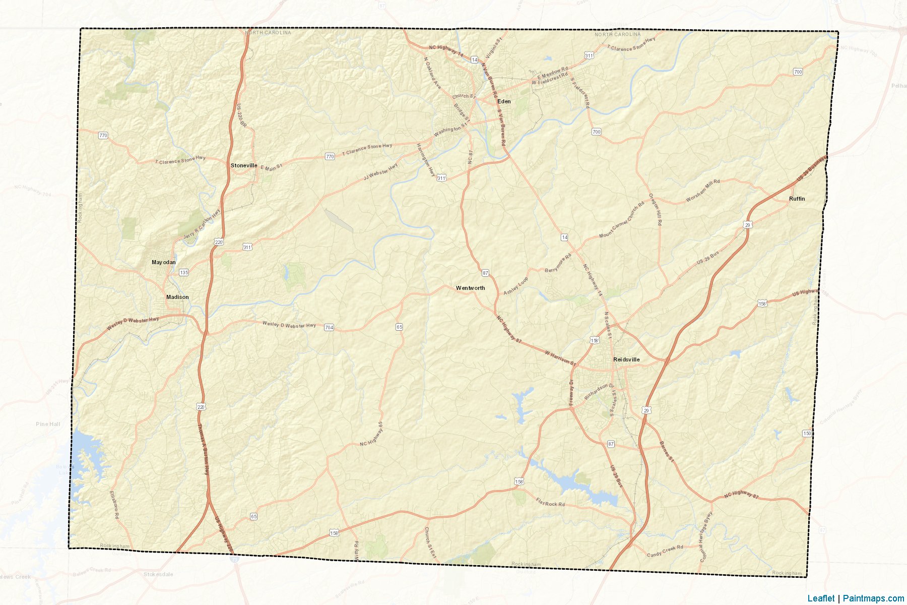 Rockingham (North Carolina) Map Cropping Samples-2