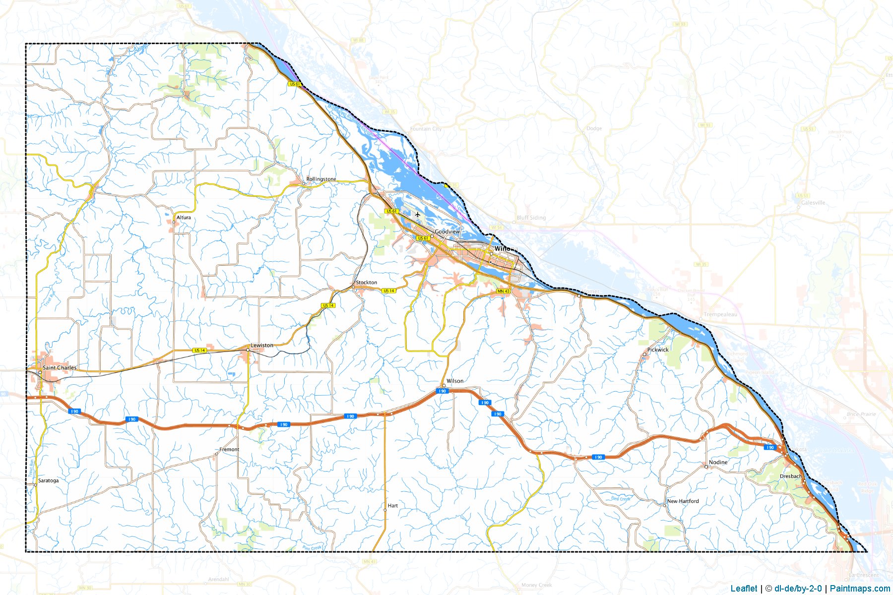 Winona (Minnesota) Map Cropping Samples-1