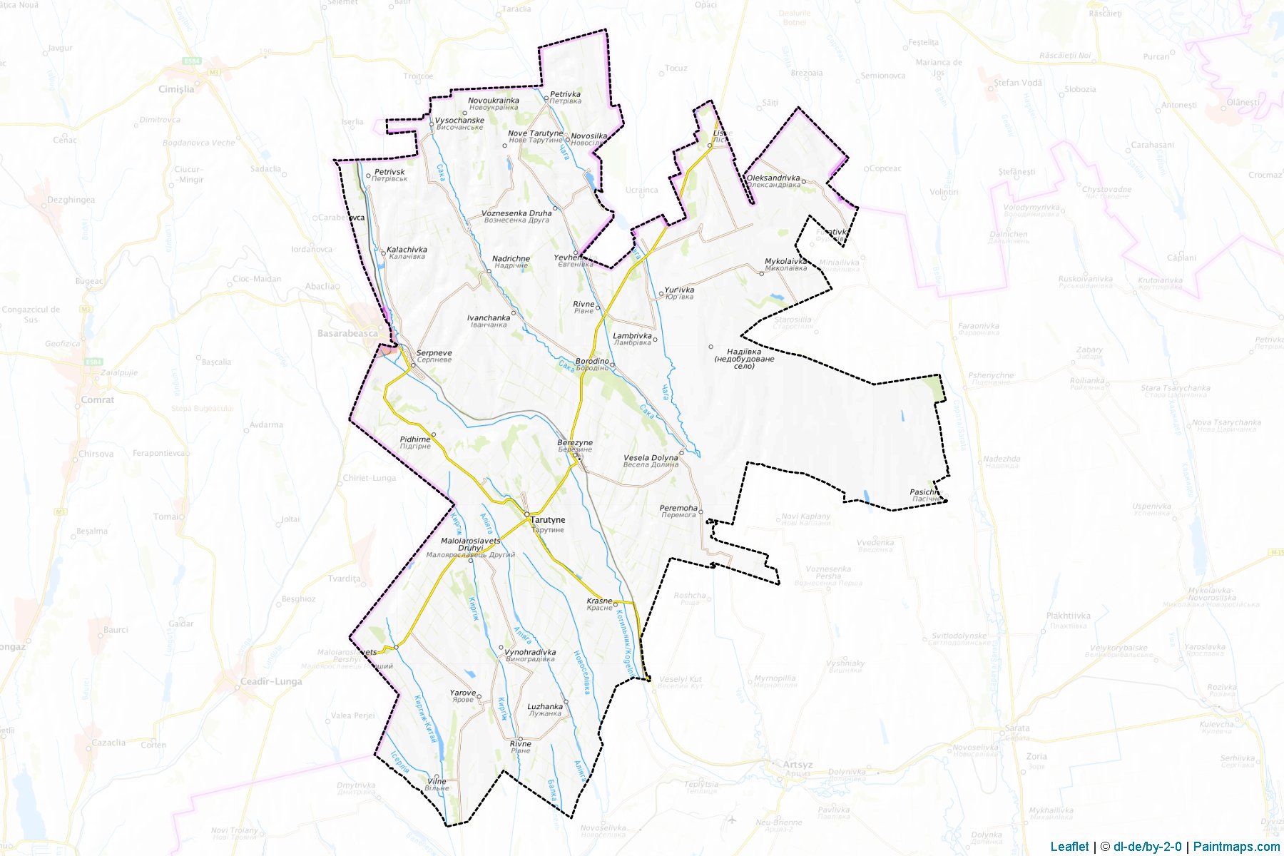 Muestras de recorte de mapas Tarutynskyi (Odessa)-1