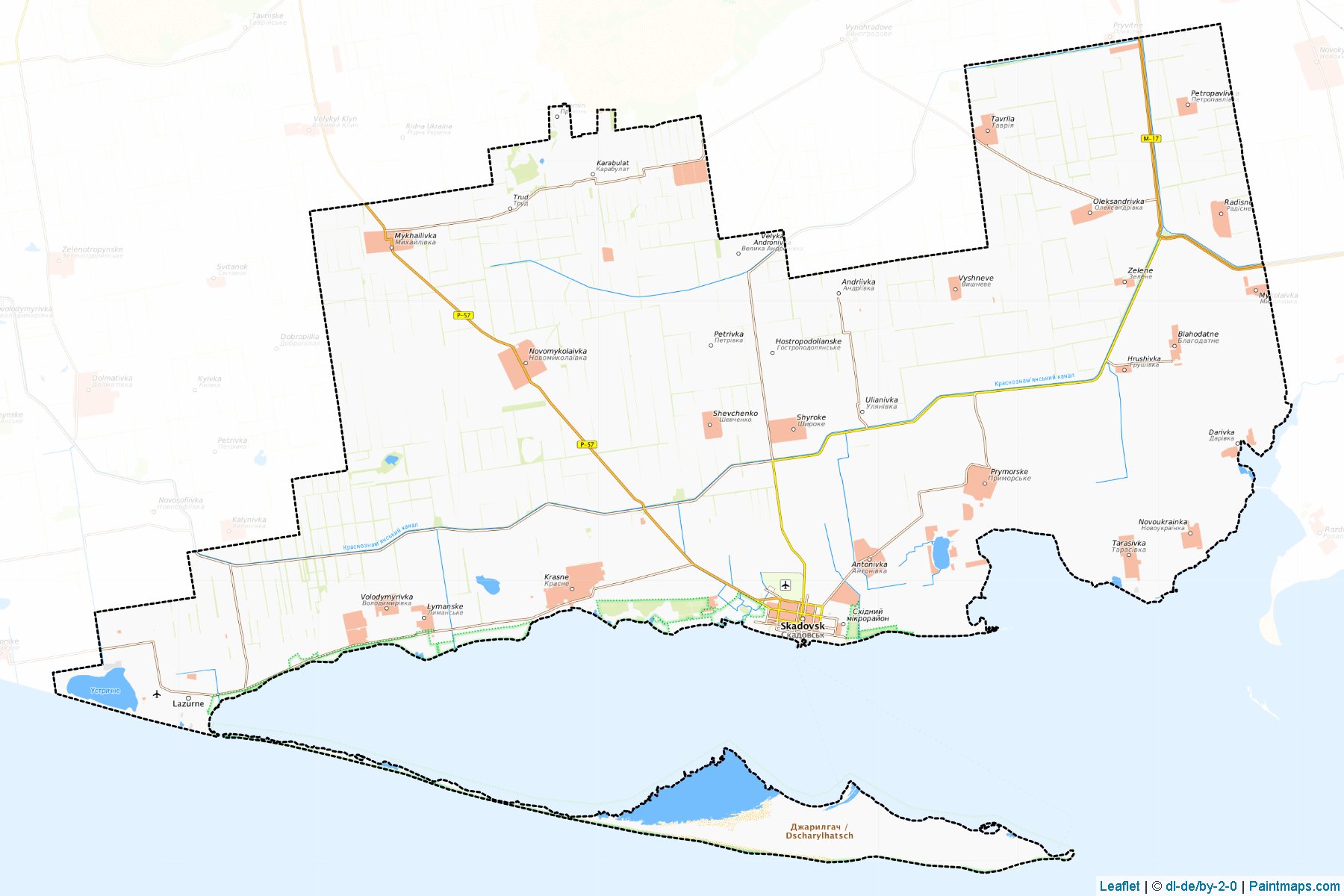 Muestras de recorte de mapas Skadovskyi (Kherson)-1