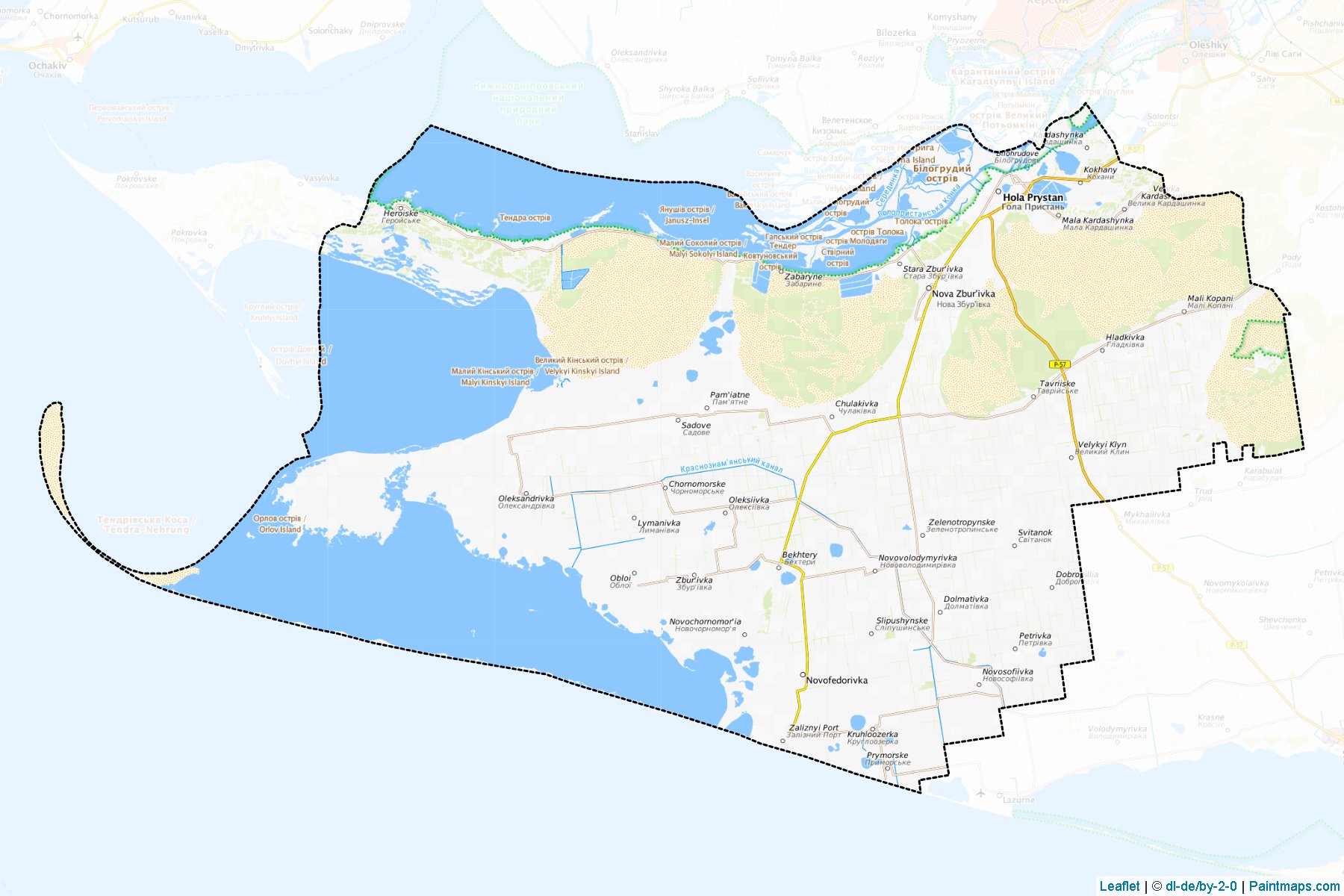 Holoprystans'kyi (Kherson) Map Cropping Samples-1